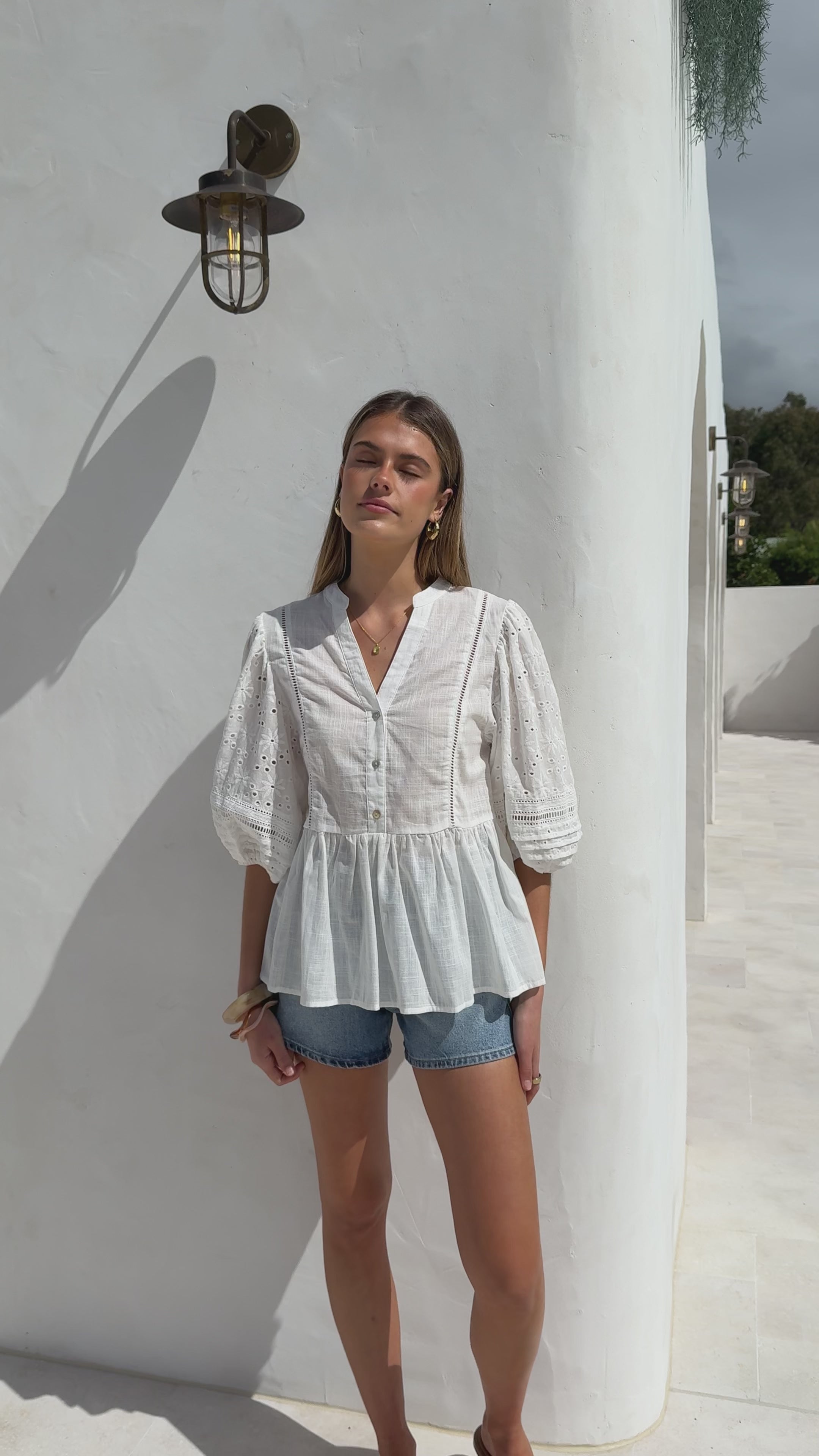 Load video: Winslet Top - White - Billy J