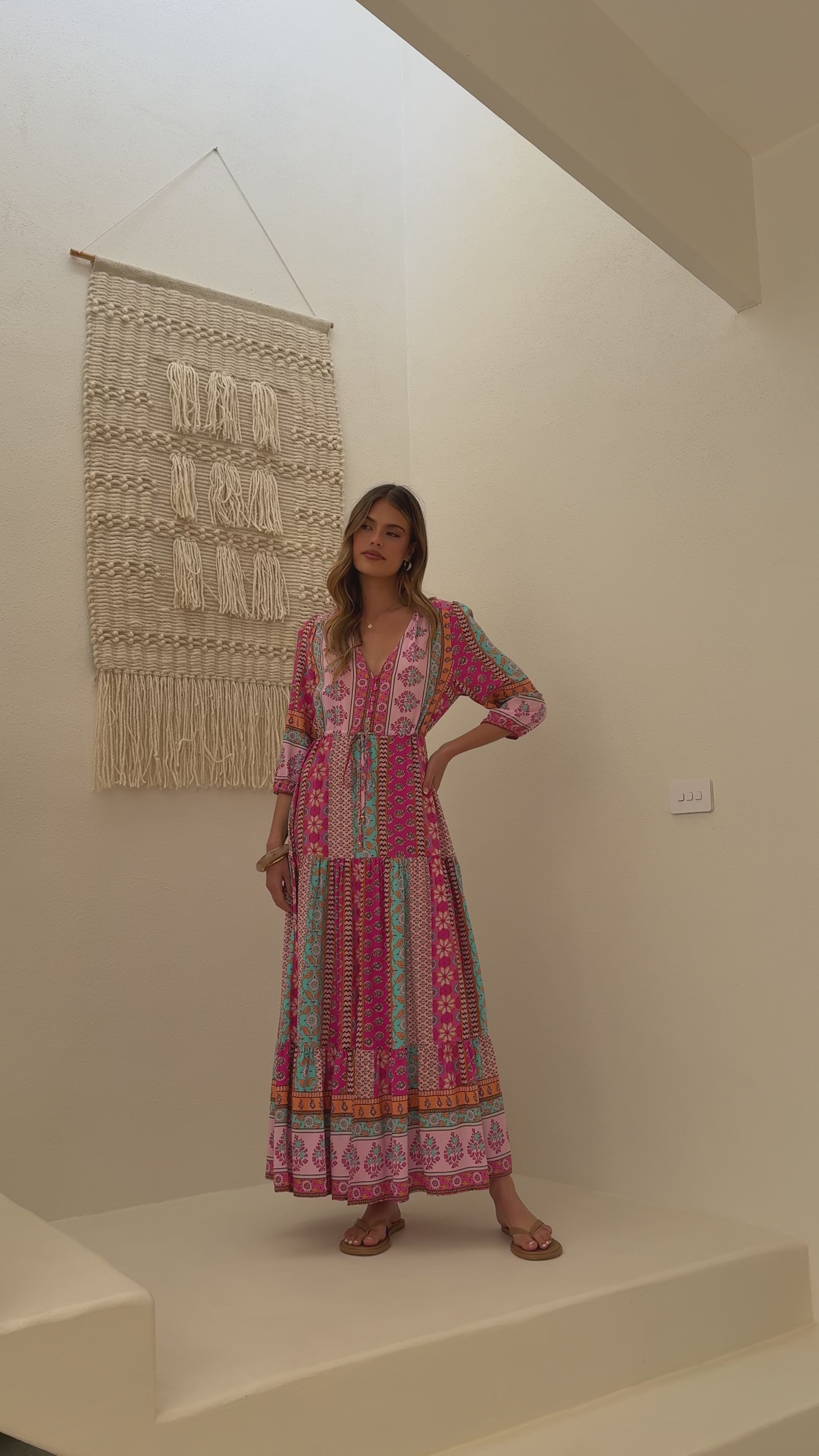 Load video: Tessa Maxi Dress - Cedella Print - Billy J