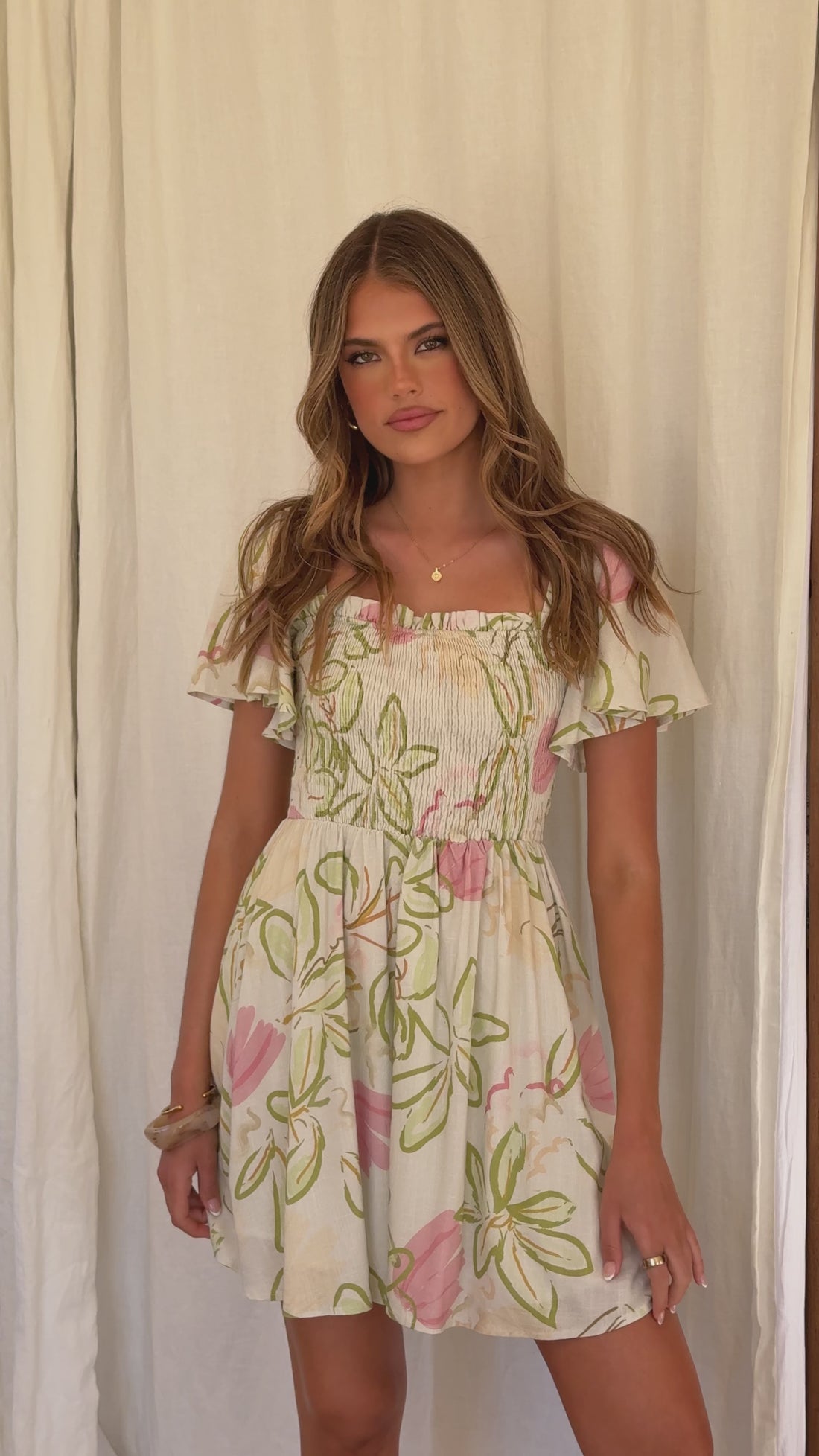 Molly Mini Dress - Primavera Print - Billy J