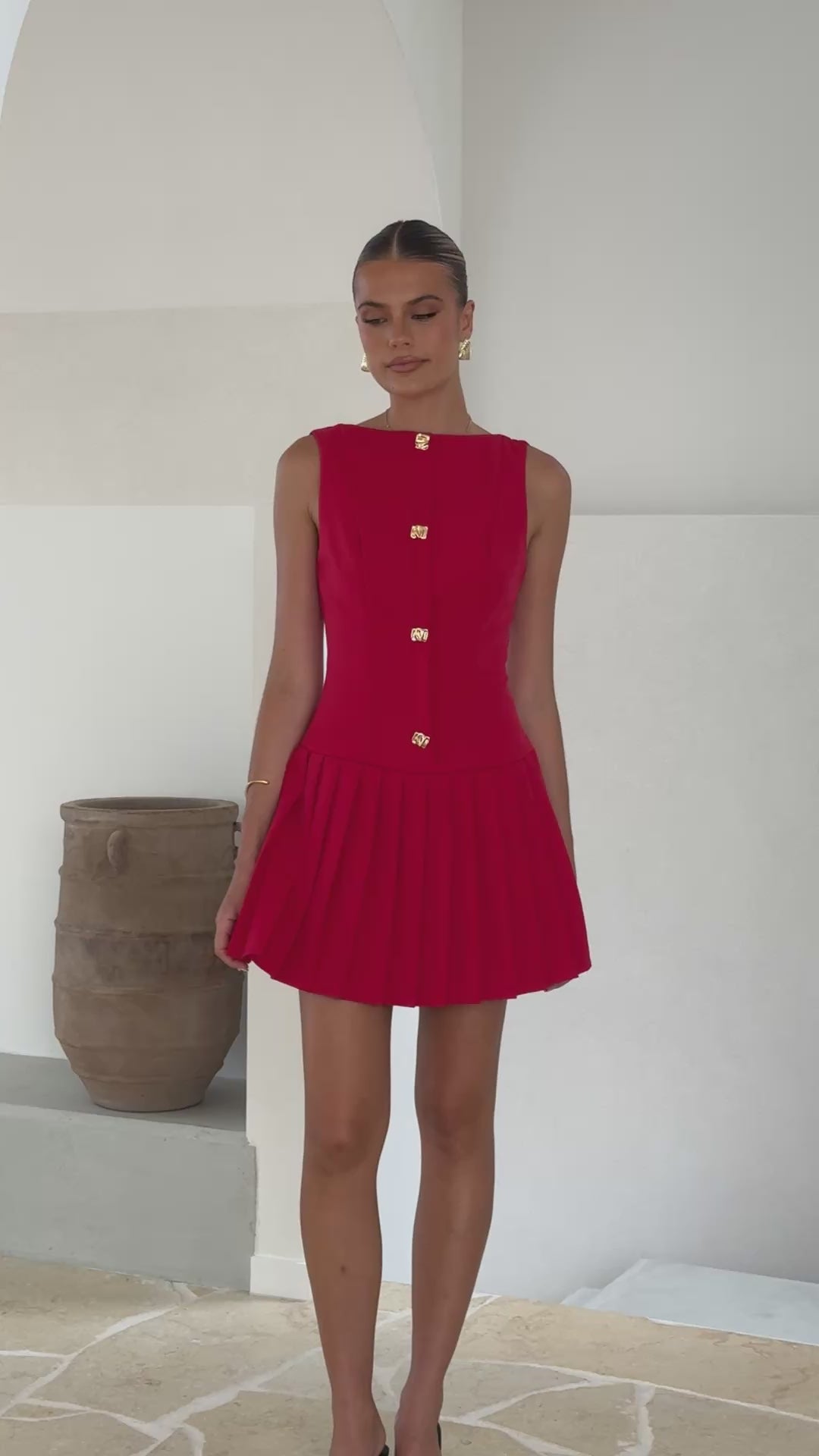 Vesperus Mini Dress - Red - Billy J