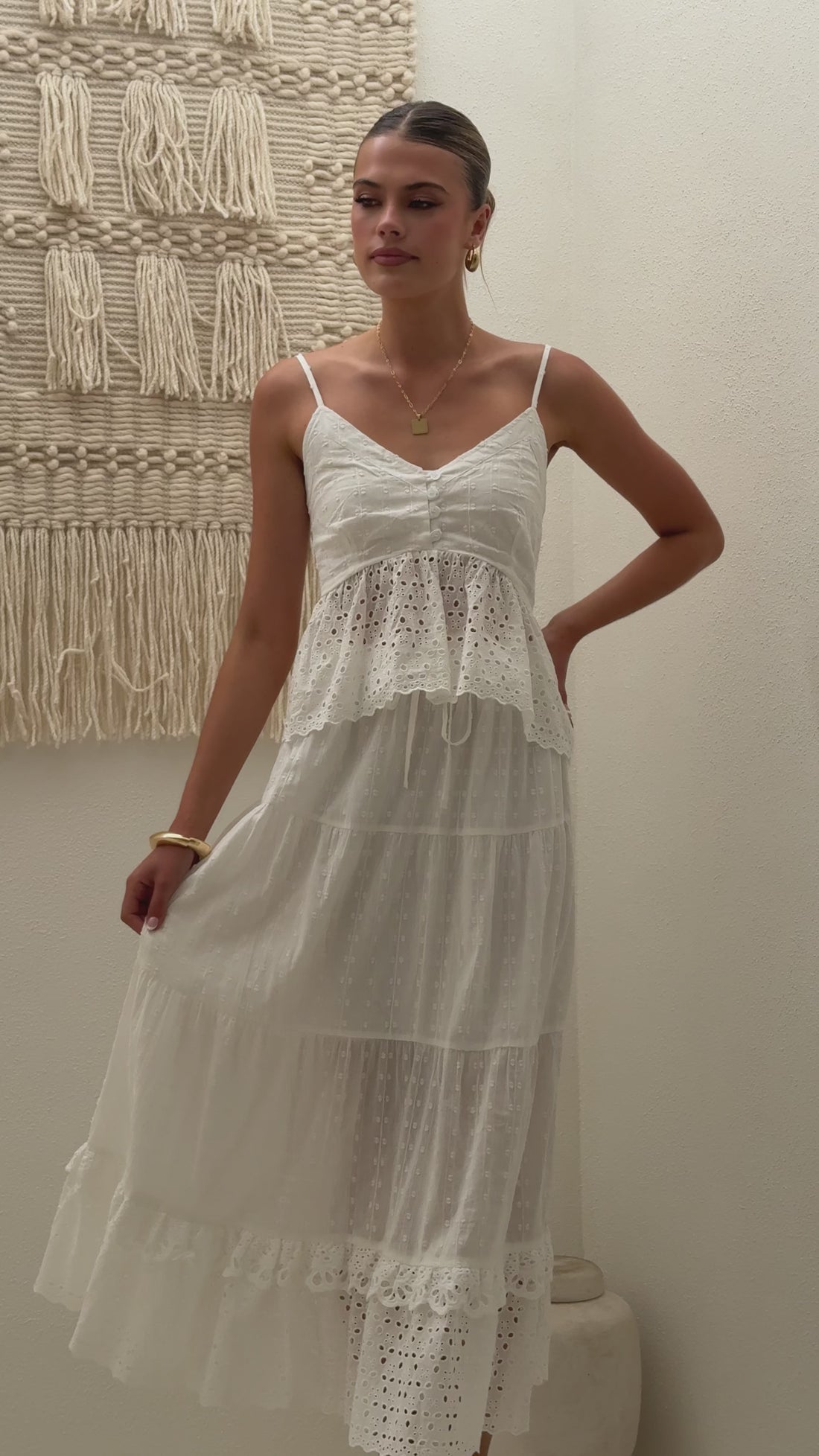 Majella Maxi Skirt - White - Billy J