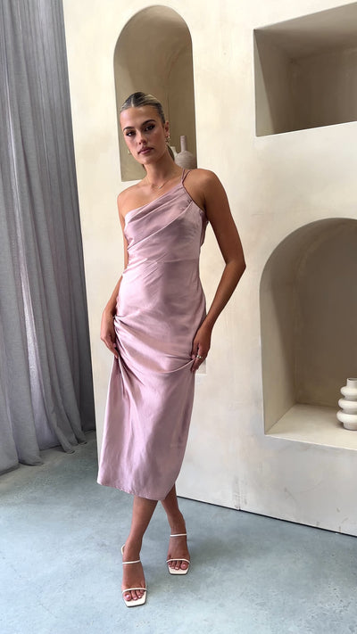 Load and play video in Gallery viewer, Josephina Midi Dress - Dusty Pink - Billy J
