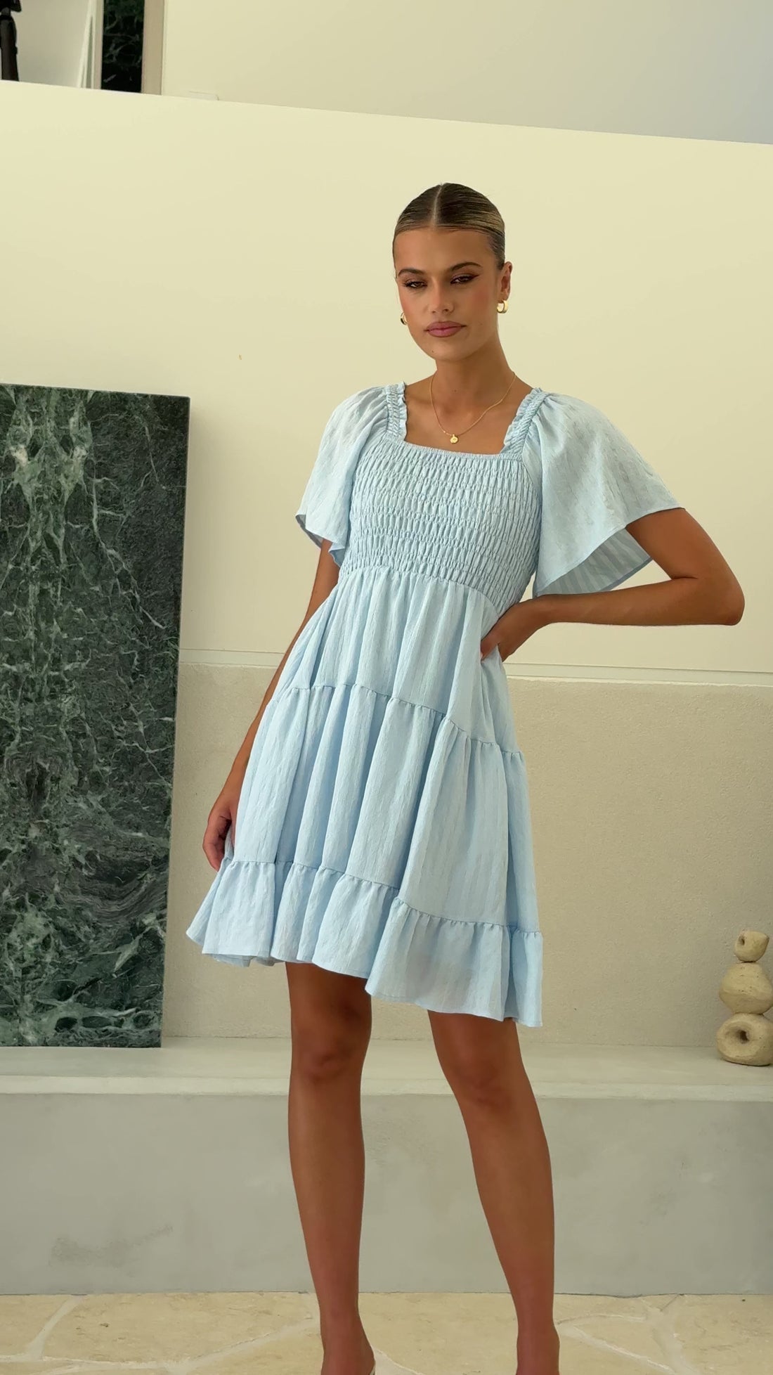 Sammi Mini Dress - Blue - Billy J