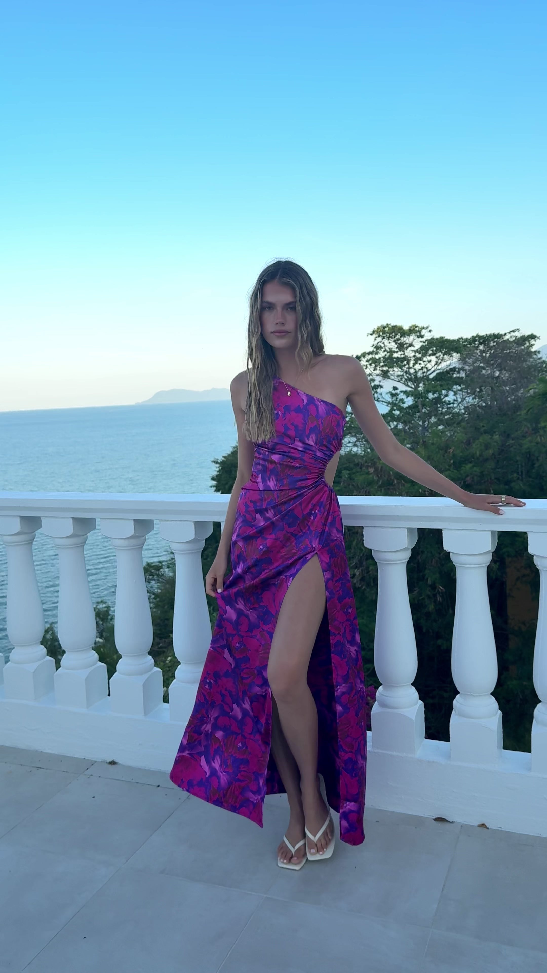 Load video: Barzilio Dress - Pink/Purple - Billy J