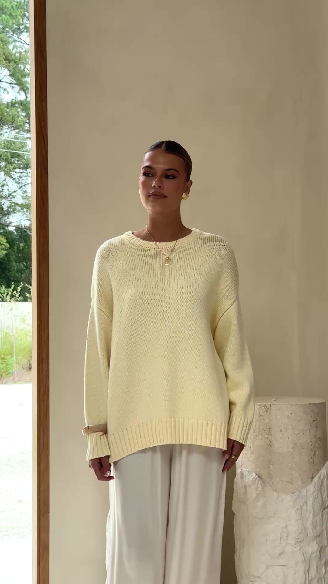 Dara Knitted Sweater - Butter Yellow - Billy J