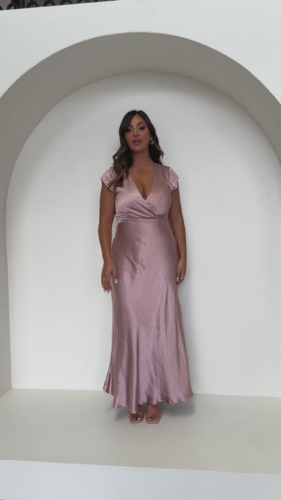 Load and play video in Gallery viewer, Selma Maxi Dress - Dusty Pink - Billy J
