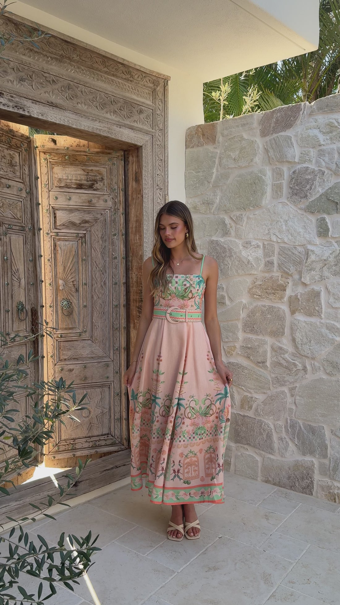 Nellie Midi Dress - Aurora Print - Billy J