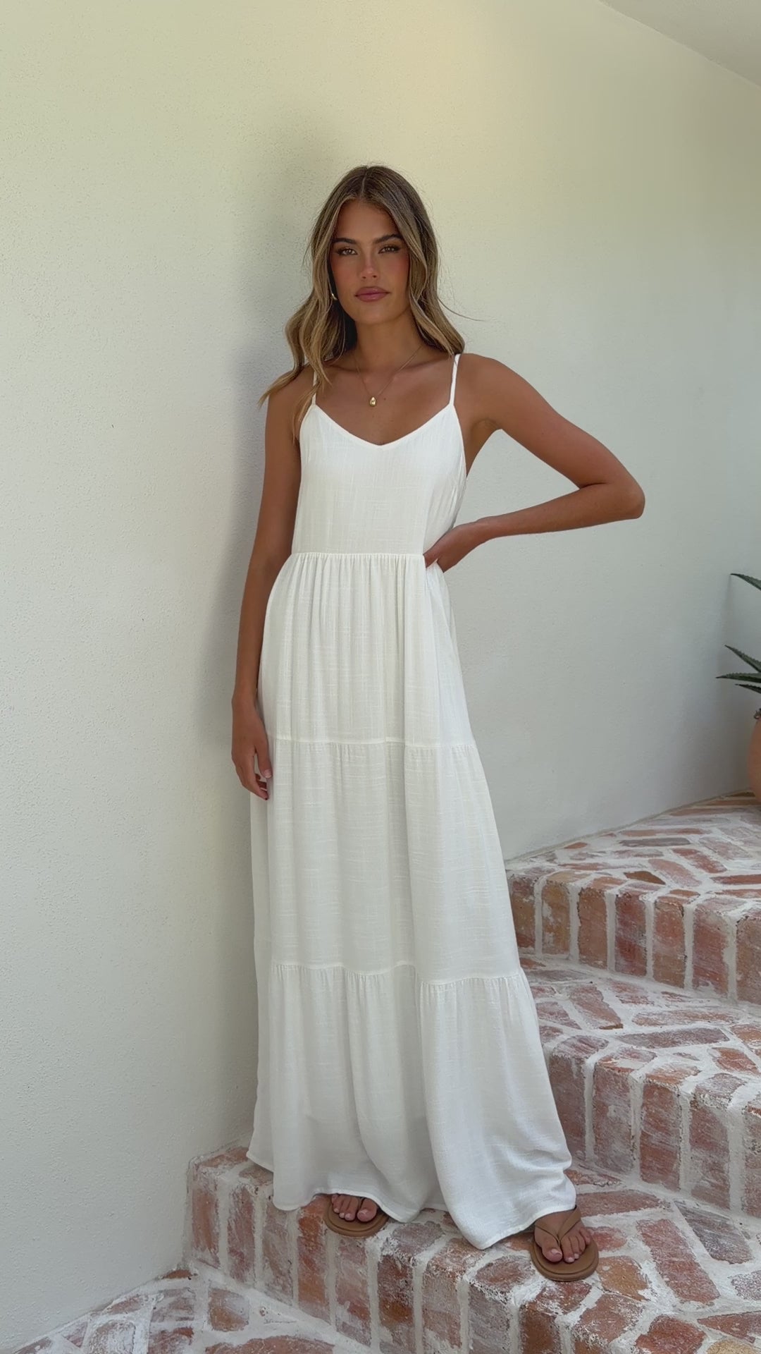 Shelley Maxi Dress - White - Billy J