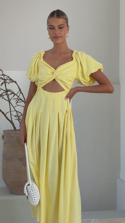 Load and play video in Gallery viewer, Christina Maxi Dress - Lemon - Billy J
