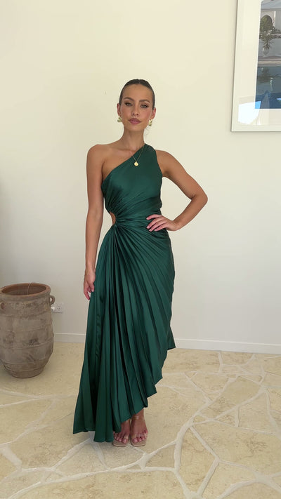 Load and play video in Gallery viewer, Olivia Maxi Dress - Forest Green - Billy J
