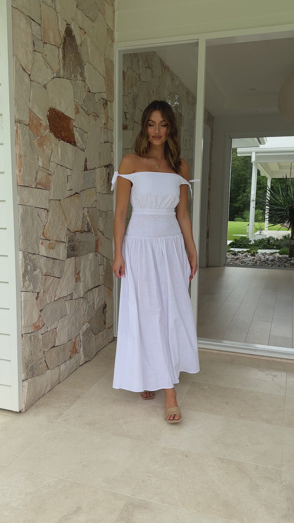 Adelaide Maxi Dress - White - Billy J