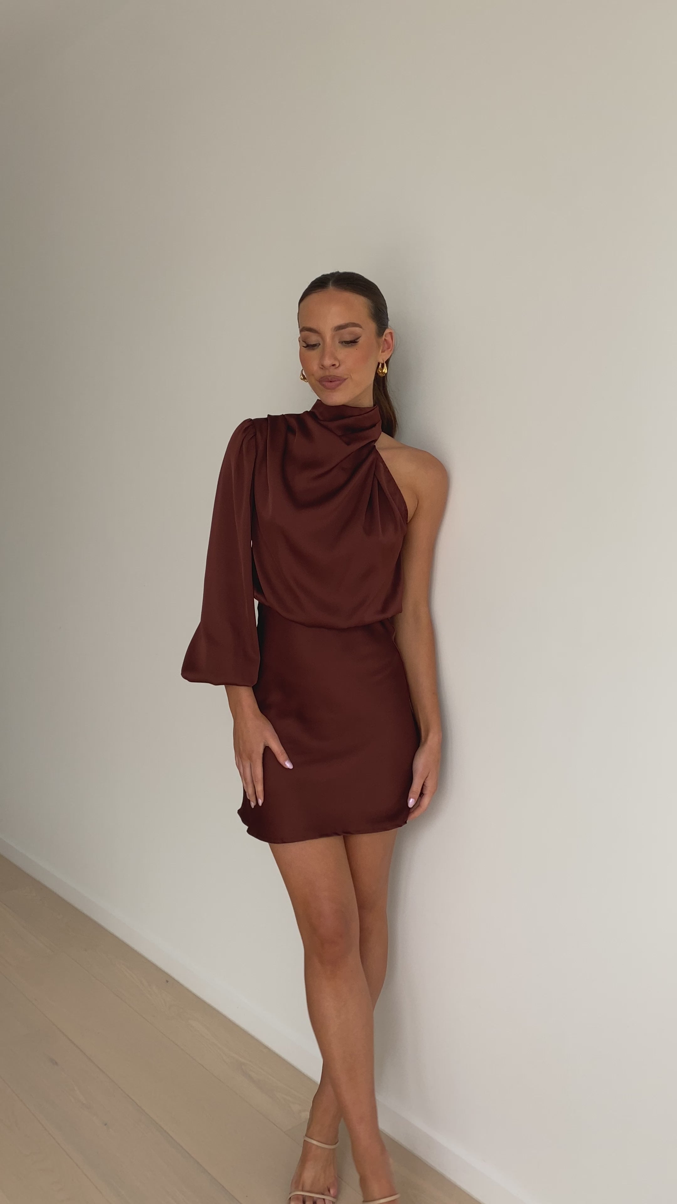 Lissy Mini Dress - Chocolate - Billy J