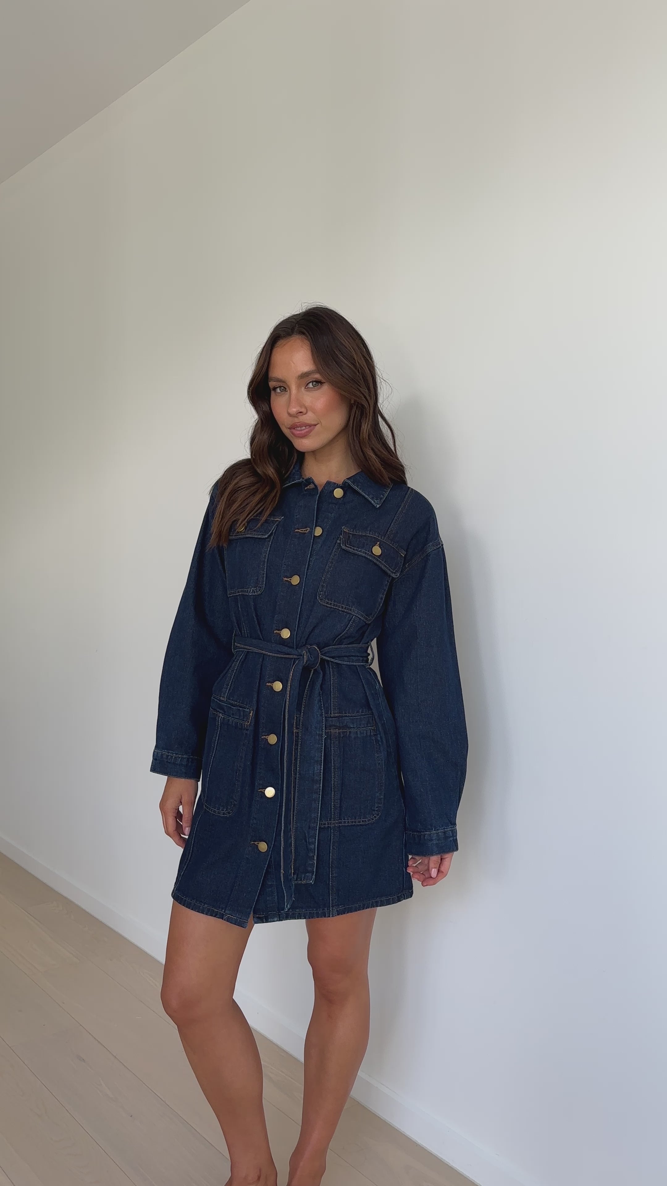 Kailas Mini Dress - Indigo Denim - Billy J