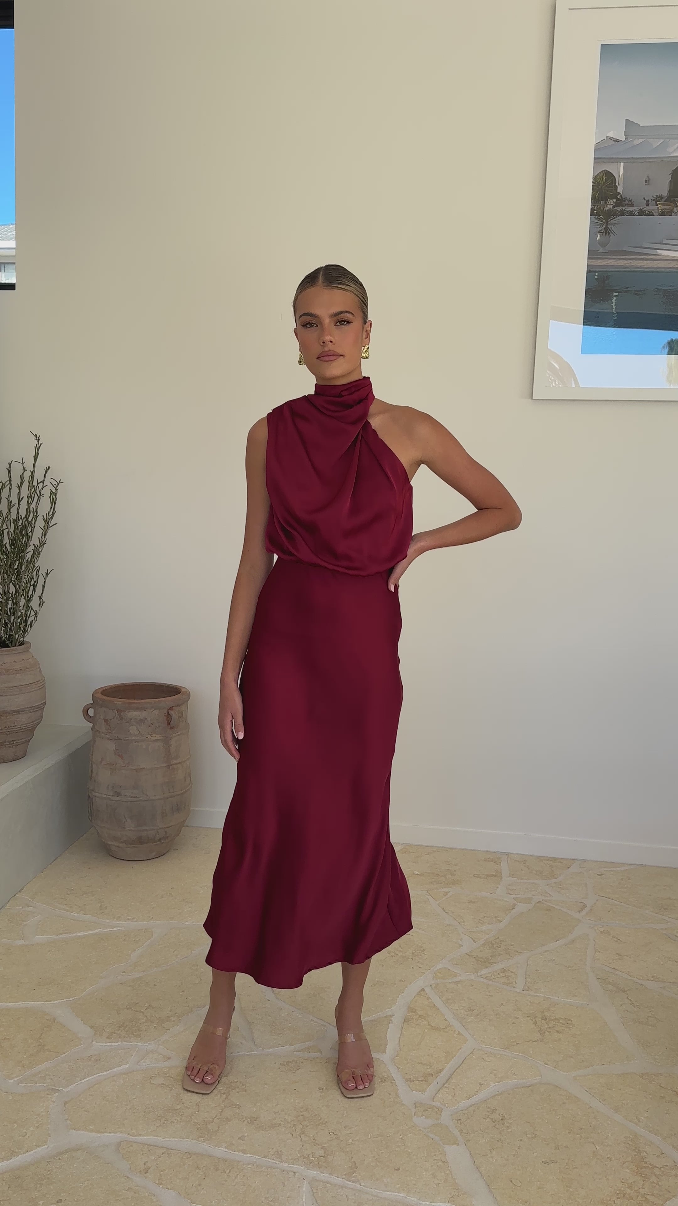 Esther Maxi Dress - Wine - Billy J