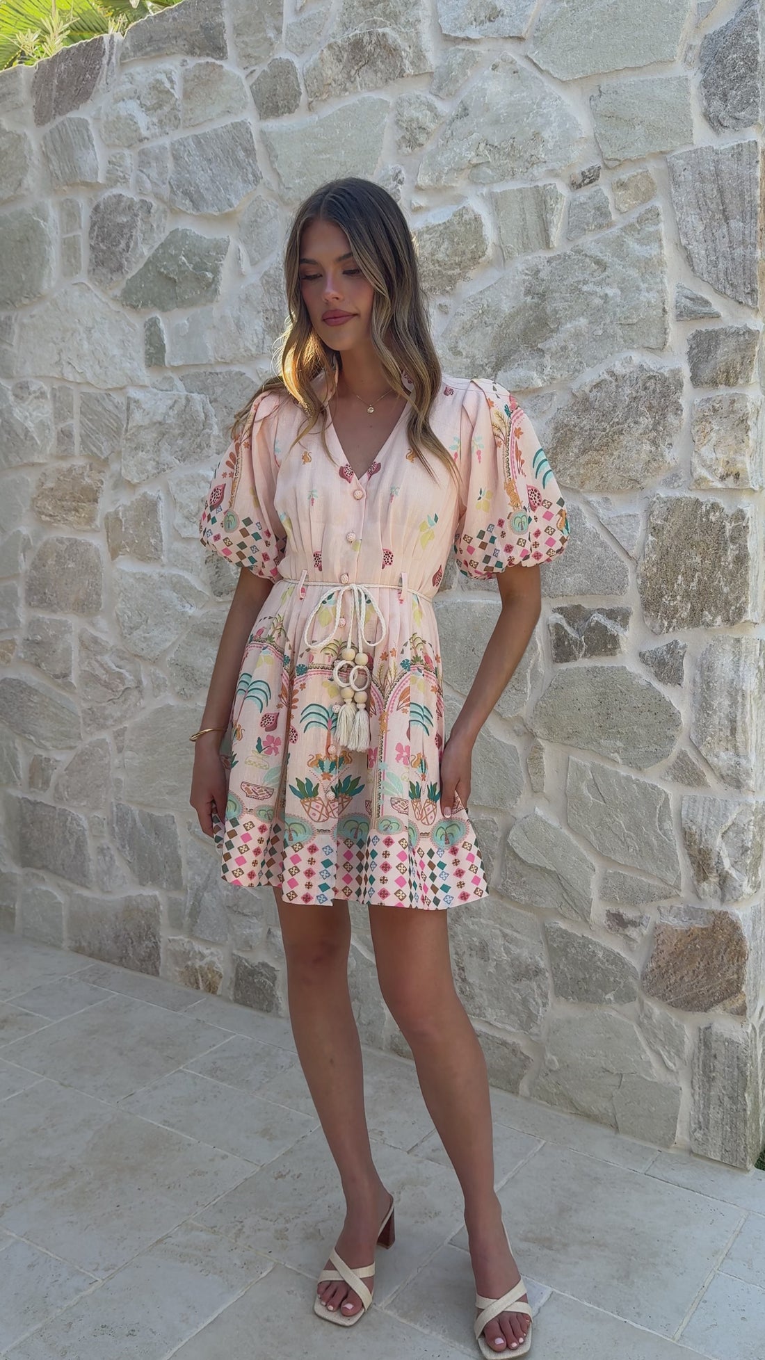 Misty Mini Dress - Acacia Palm - Billy J