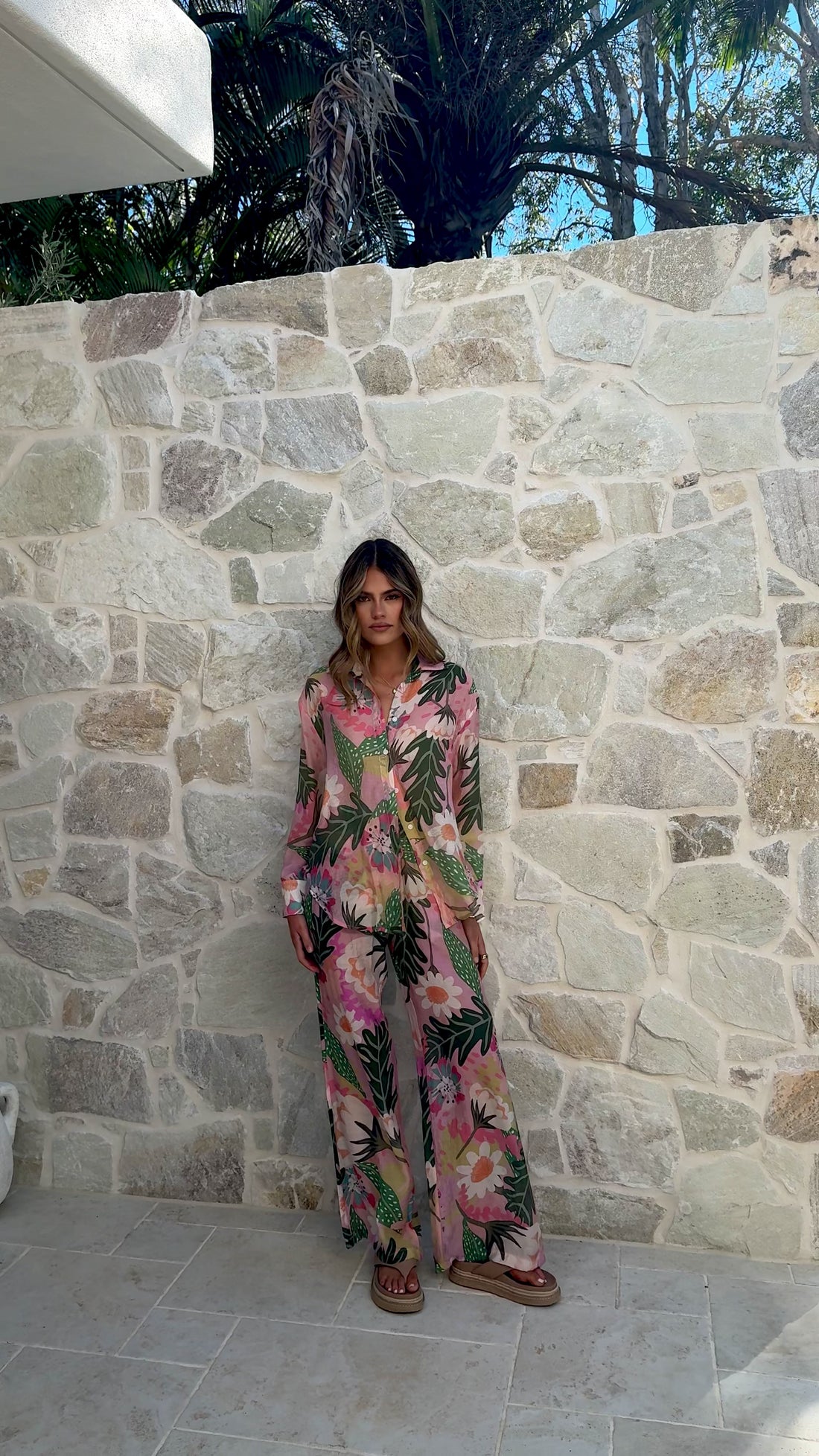 Xiana Pants - Tropical Print - Billy J