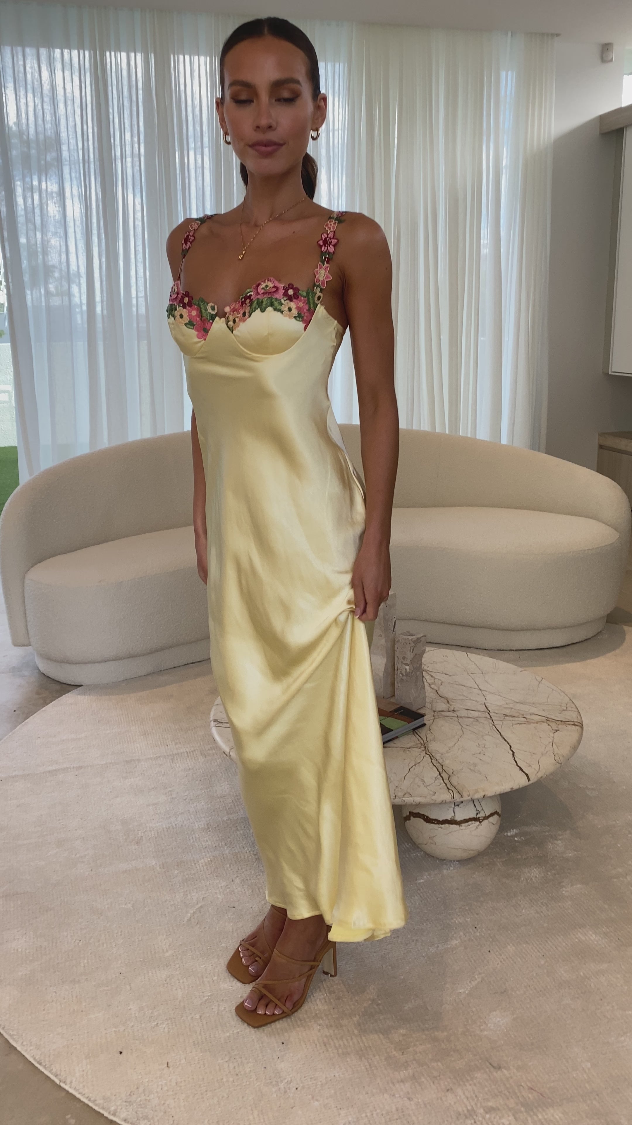 Aurora Maxi Dress - Yellow - Billy J