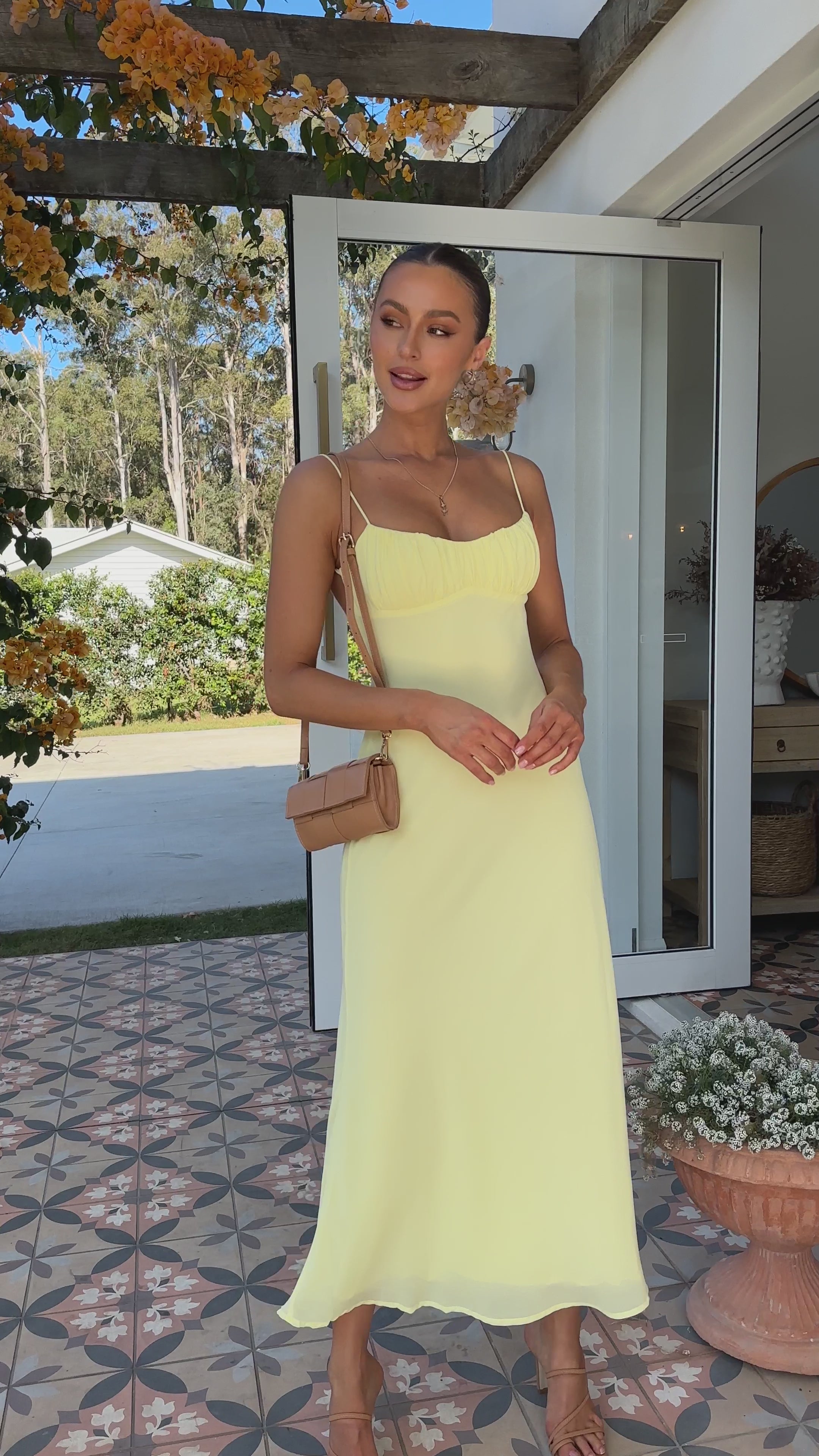 Margie Midi Dress - Yellow - Billy J