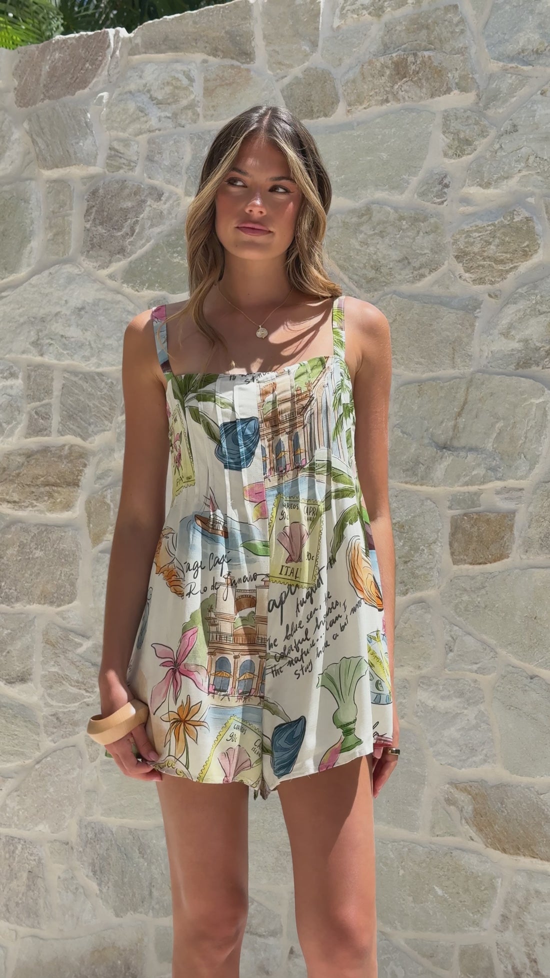 Carita Playsuit - Capri Print - Billy J