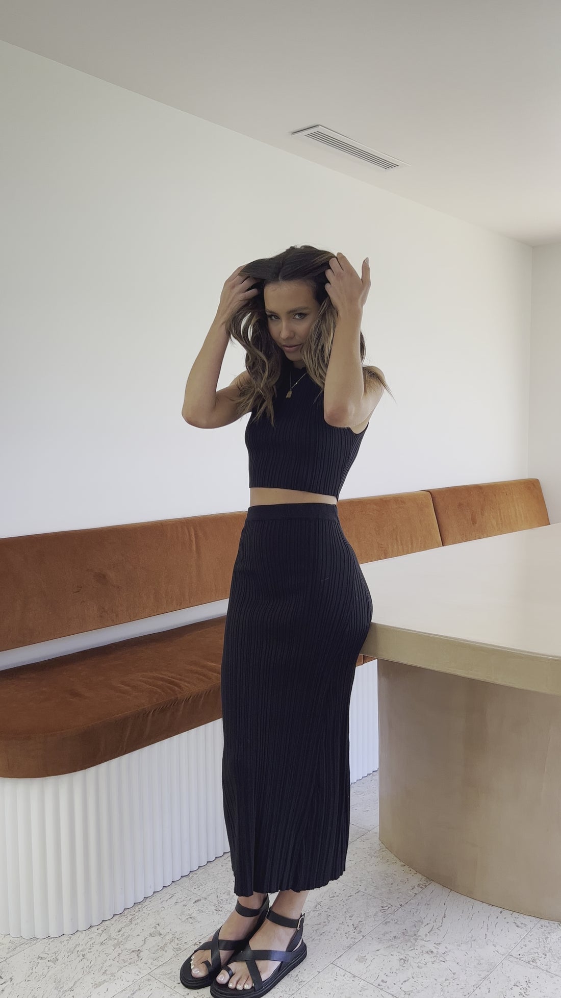 Senya Maxi Skirt - Black - Billy J
