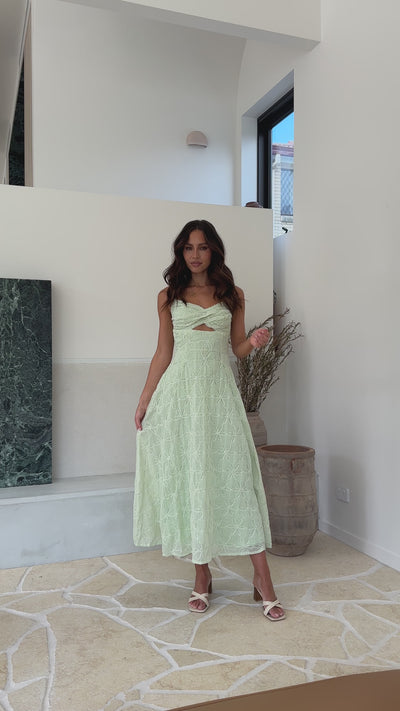 Load and play video in Gallery viewer, Nora Maxi Dress - Mint - Billy J
