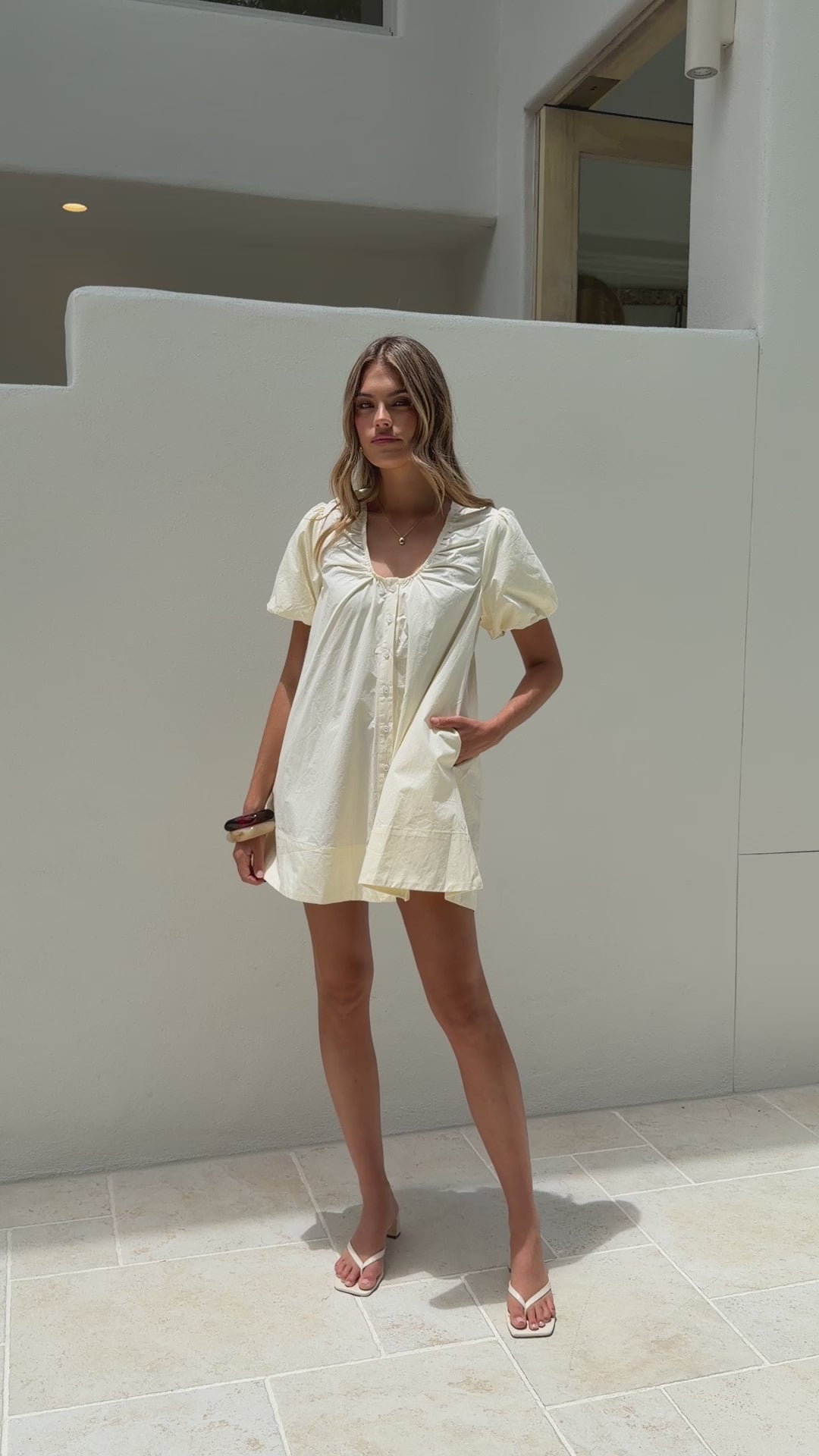 Keeva Mini Dress - Yellow - Billy J