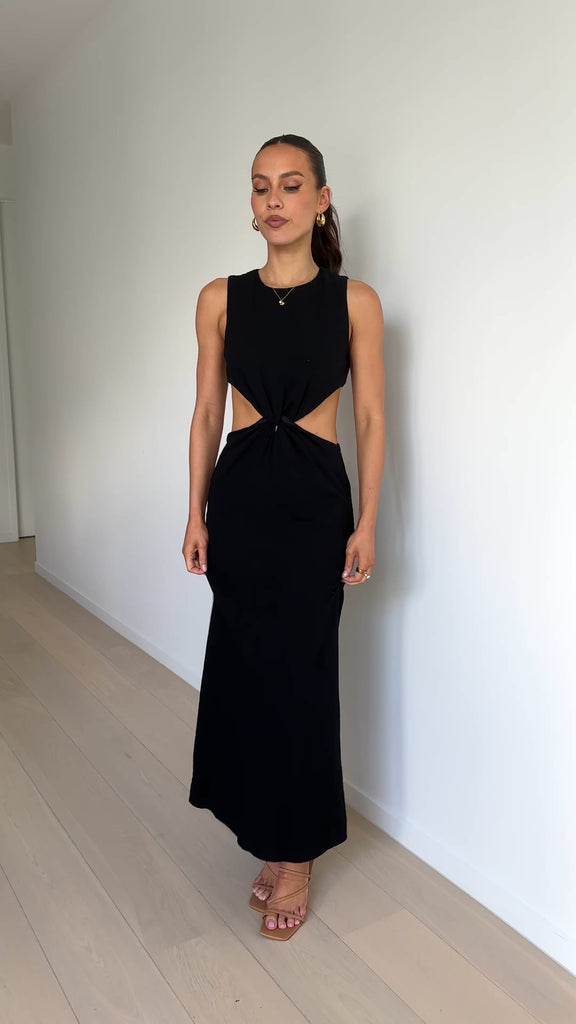 Damiana Maxi Dress - Black - Billy J