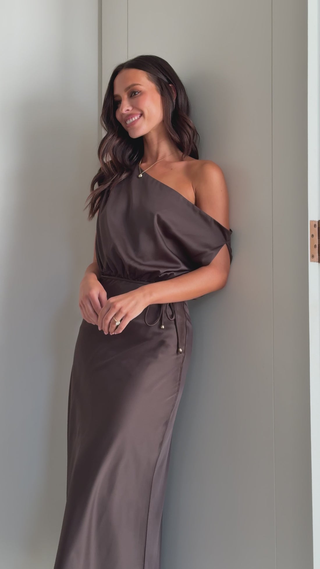 Prudence Maxi Dress - Brown - Billy J