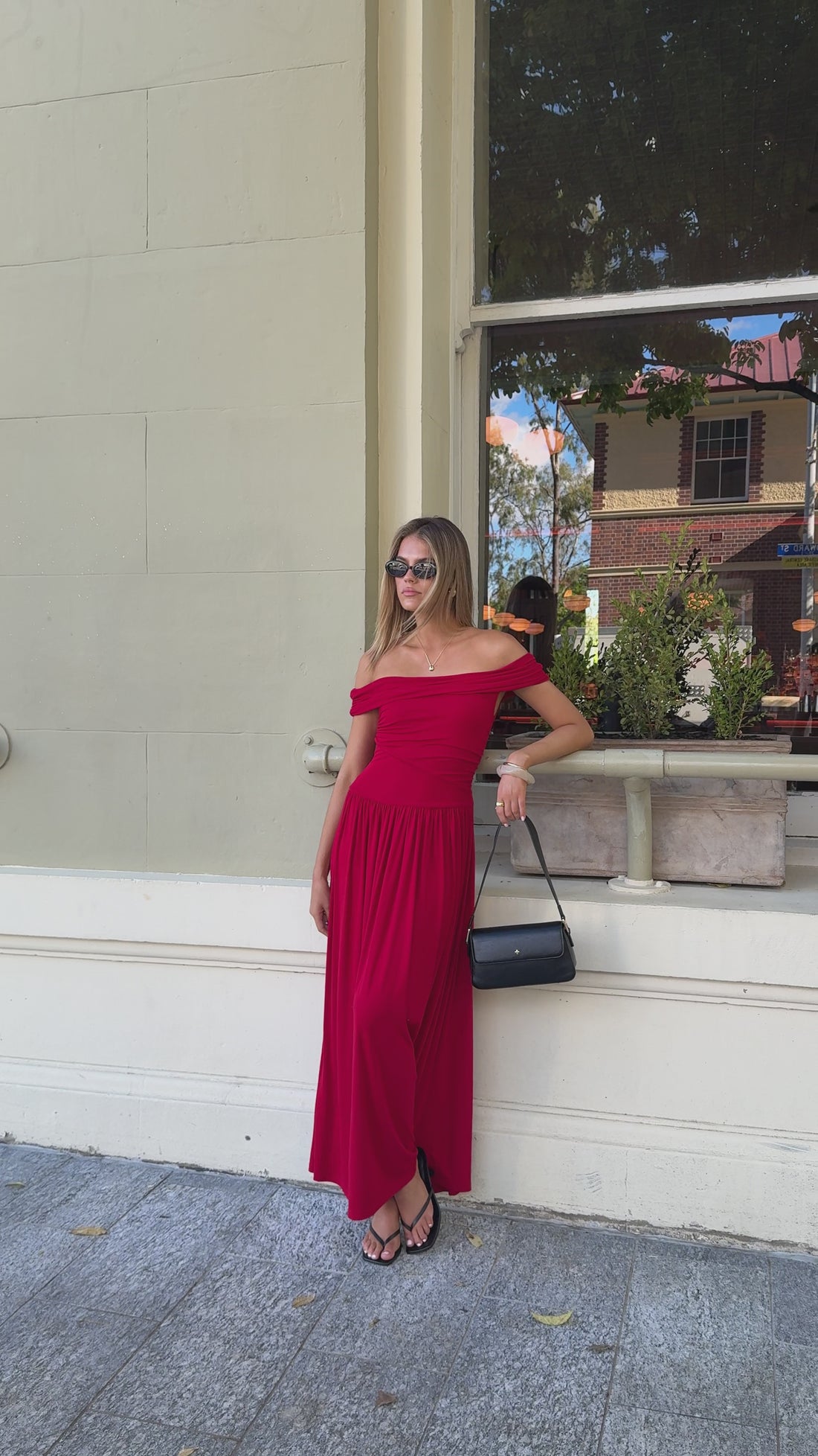 Manalla Maxi Dress - Cherry - Billy J