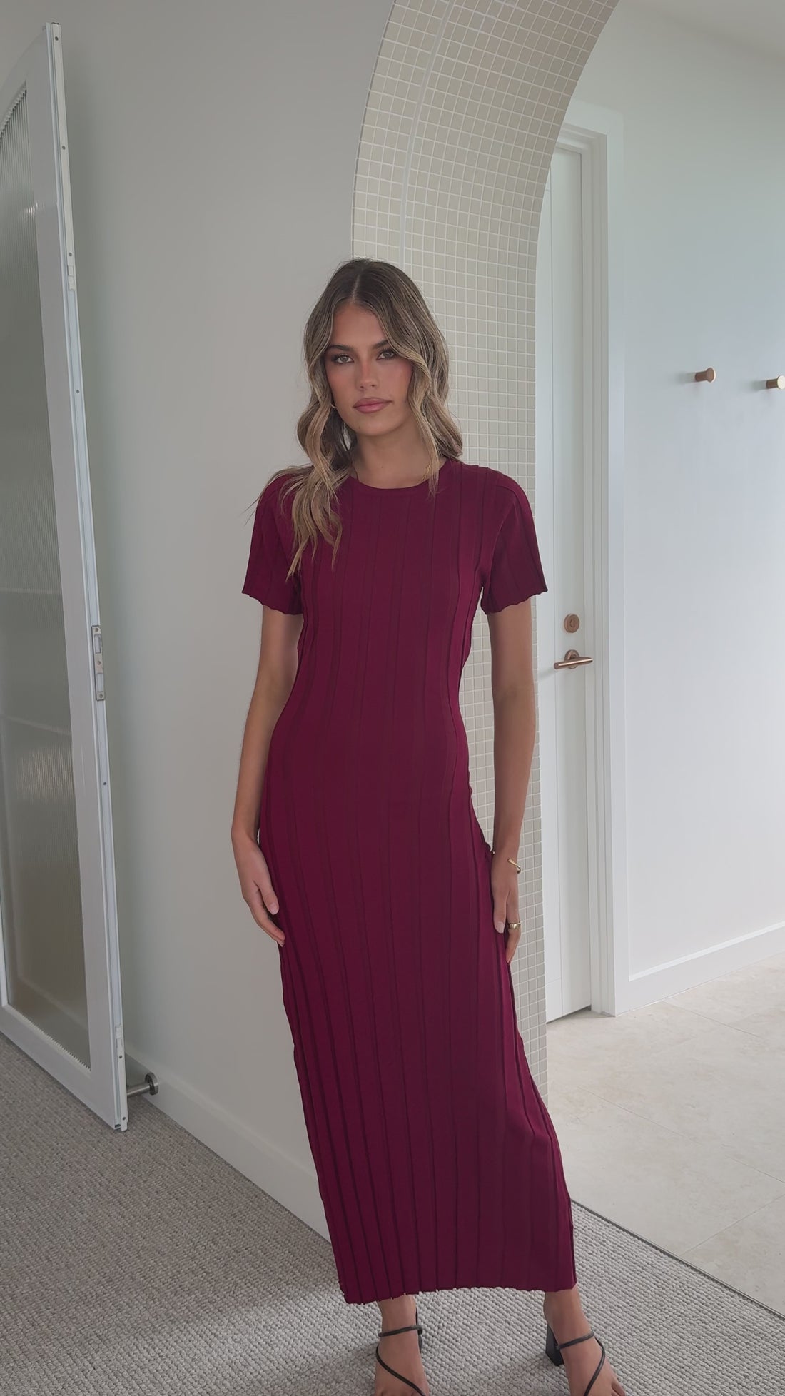 Mari Maxi Dress - Burgundy - Billy J