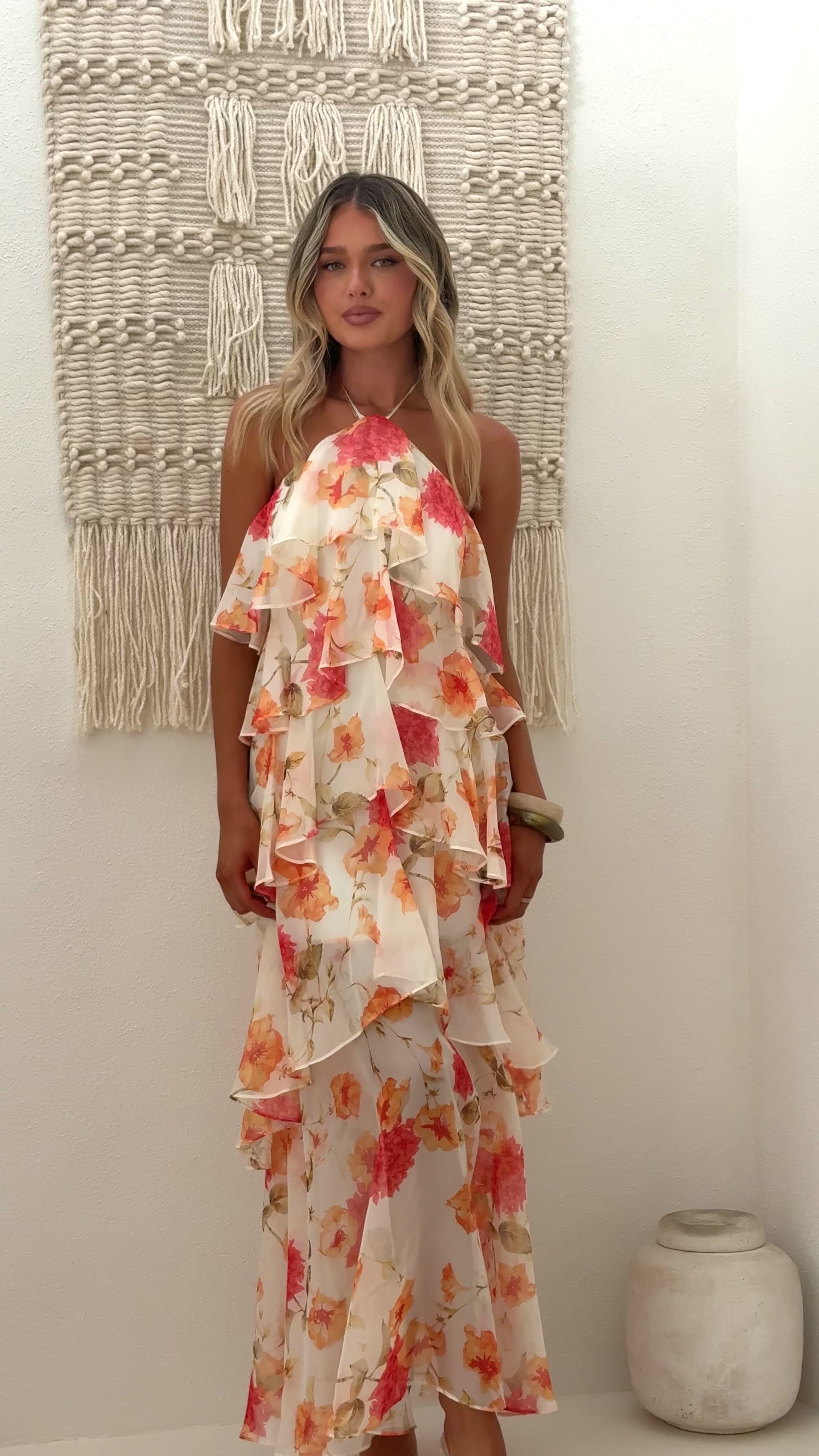 Load video: Loana Maxi Dress - Spring Floral - Billy J