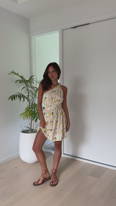 Load and play video in Gallery viewer, Aliyah Mini Dress - Lemons and Love - Billy J
