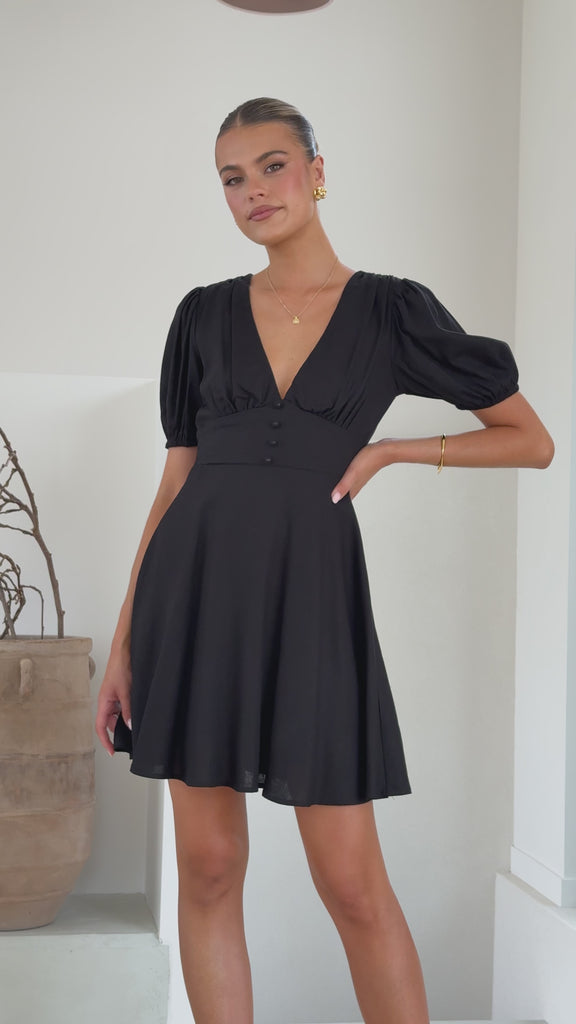 Melea Mini Dress - Black - Billy J