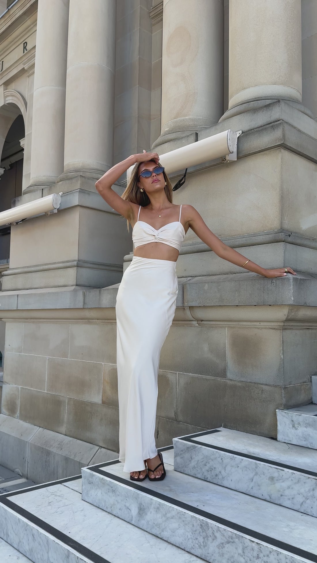 Mila Maxi Skirt - Ivory - Billy J