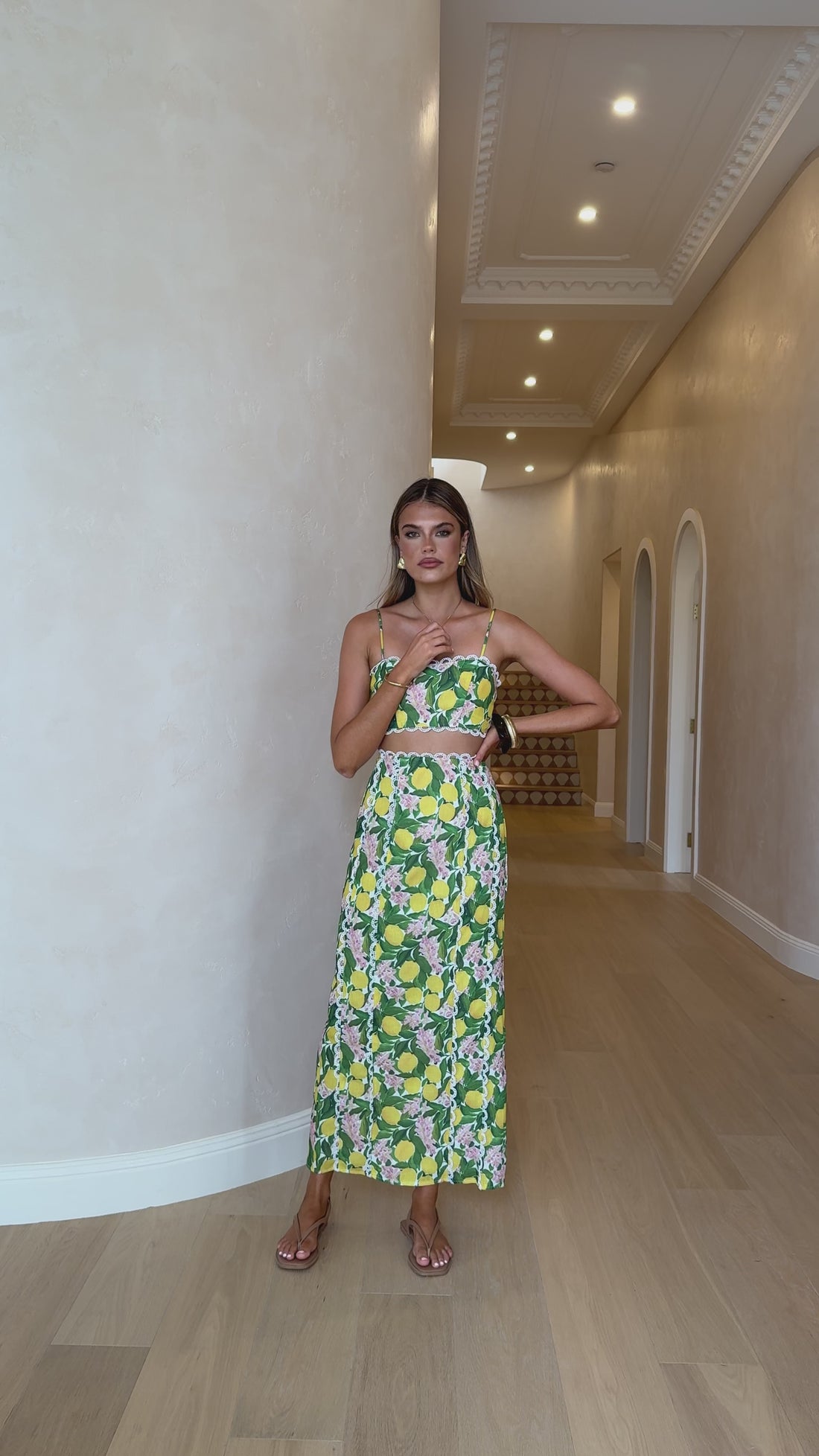 Nova Maxi Skirt - Lemon Print - Billy J