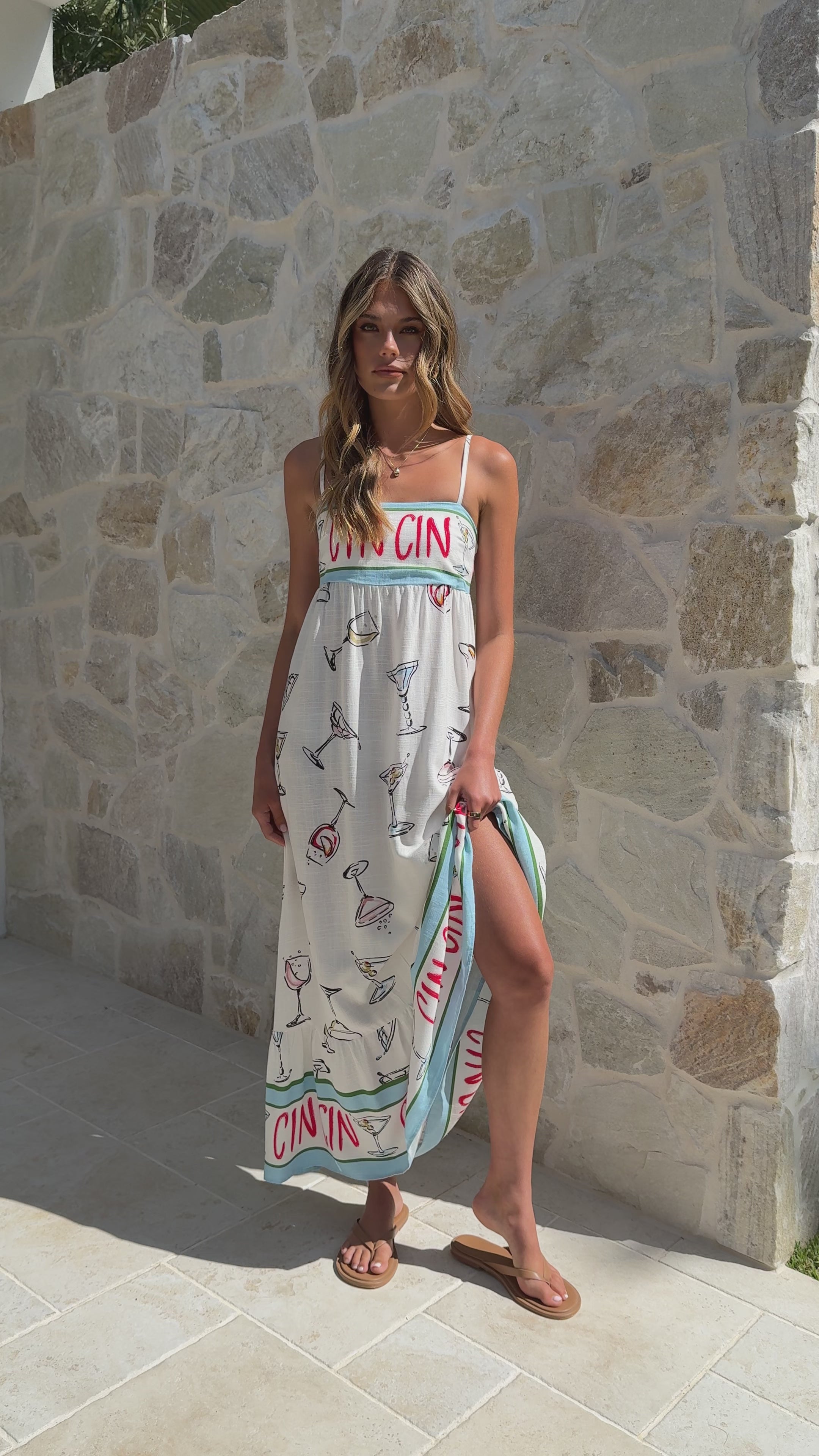 Load video: Tanicia Maxi Dress - Cin Cin Print - Billy J