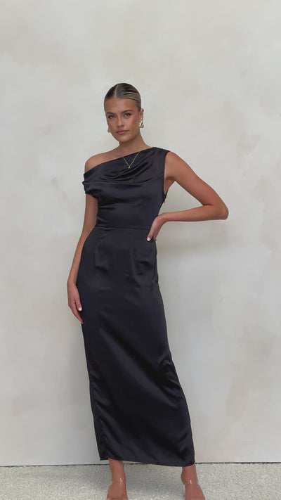 Load and play video in Gallery viewer, Harlowe Maxi Dress - Black - Billy J
