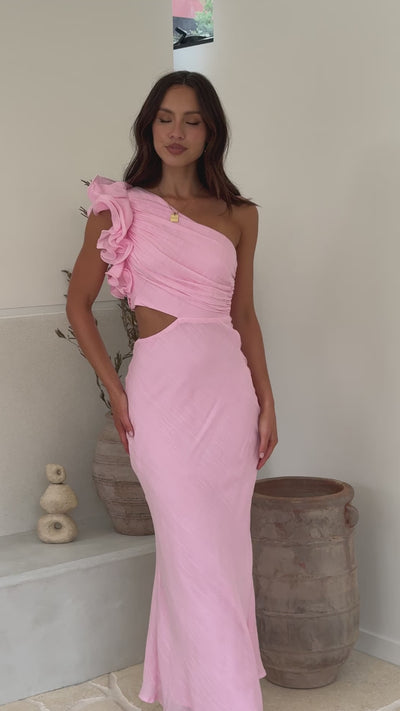 Load and play video in Gallery viewer, Amina Maxi Dress - Soft Pink - Billy J
