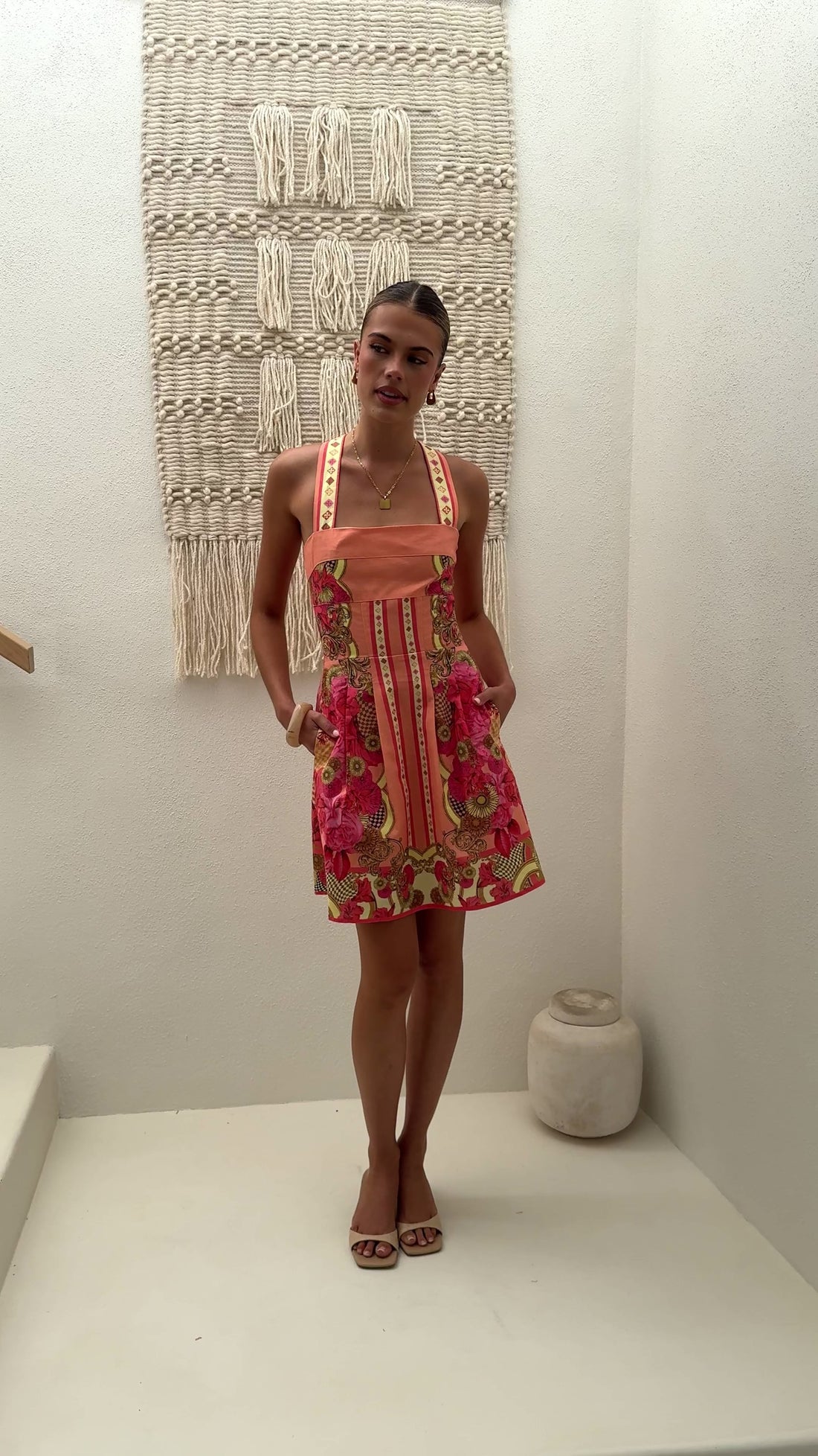 Milana Mini Dress - Melon - Billy J