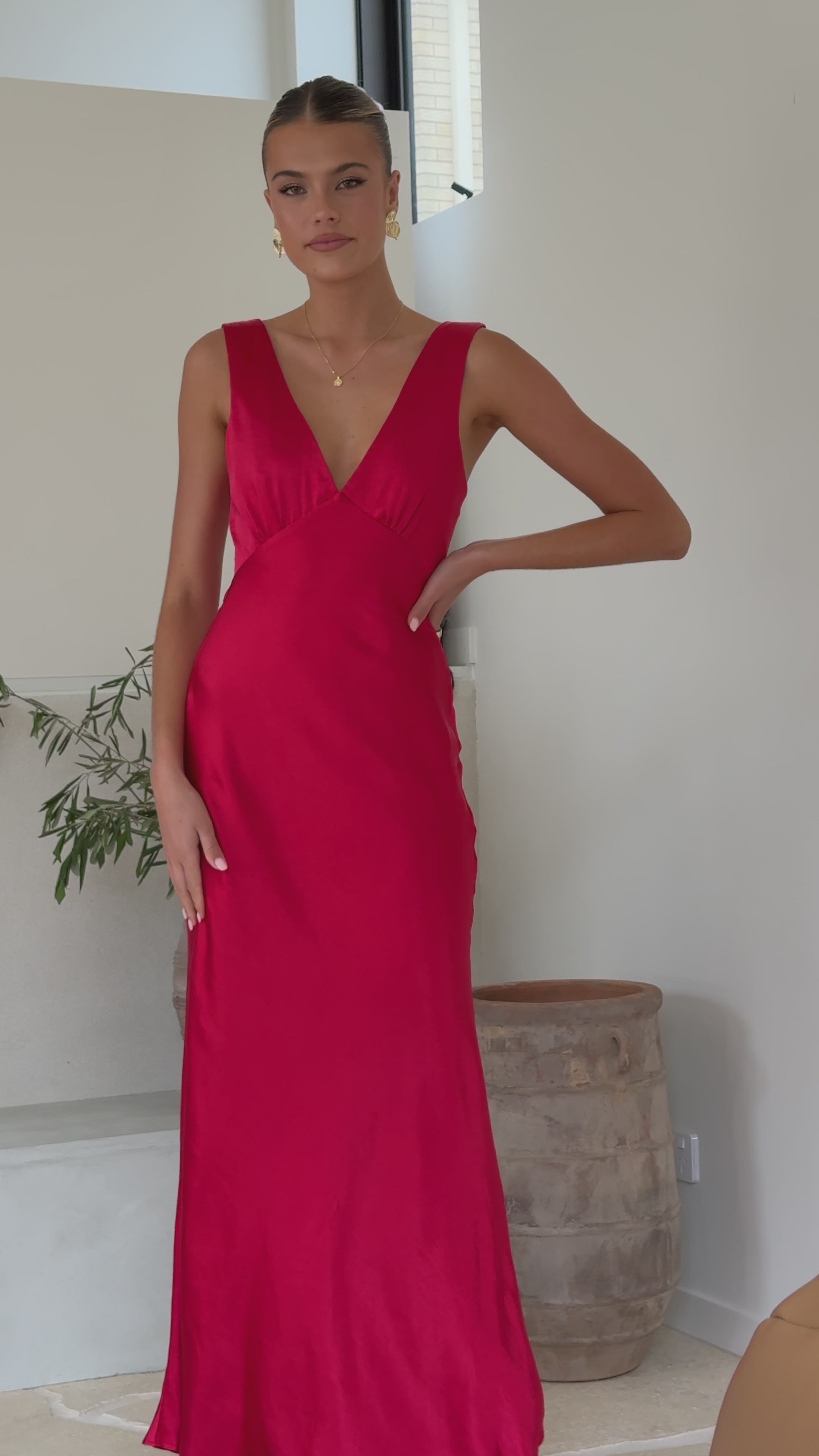 Sofia Maxi Dress - Red - Billy J