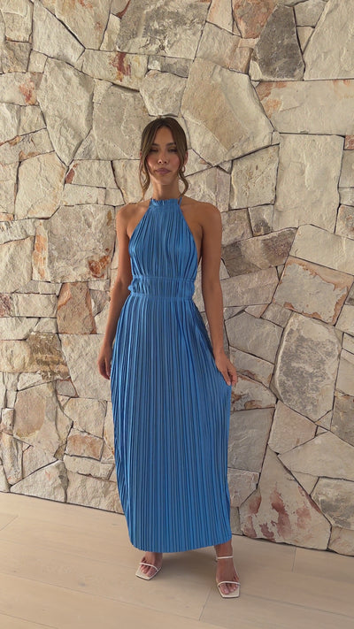 Load and play video in Gallery viewer, Frances Maxi Dress - Blue - Billy J
