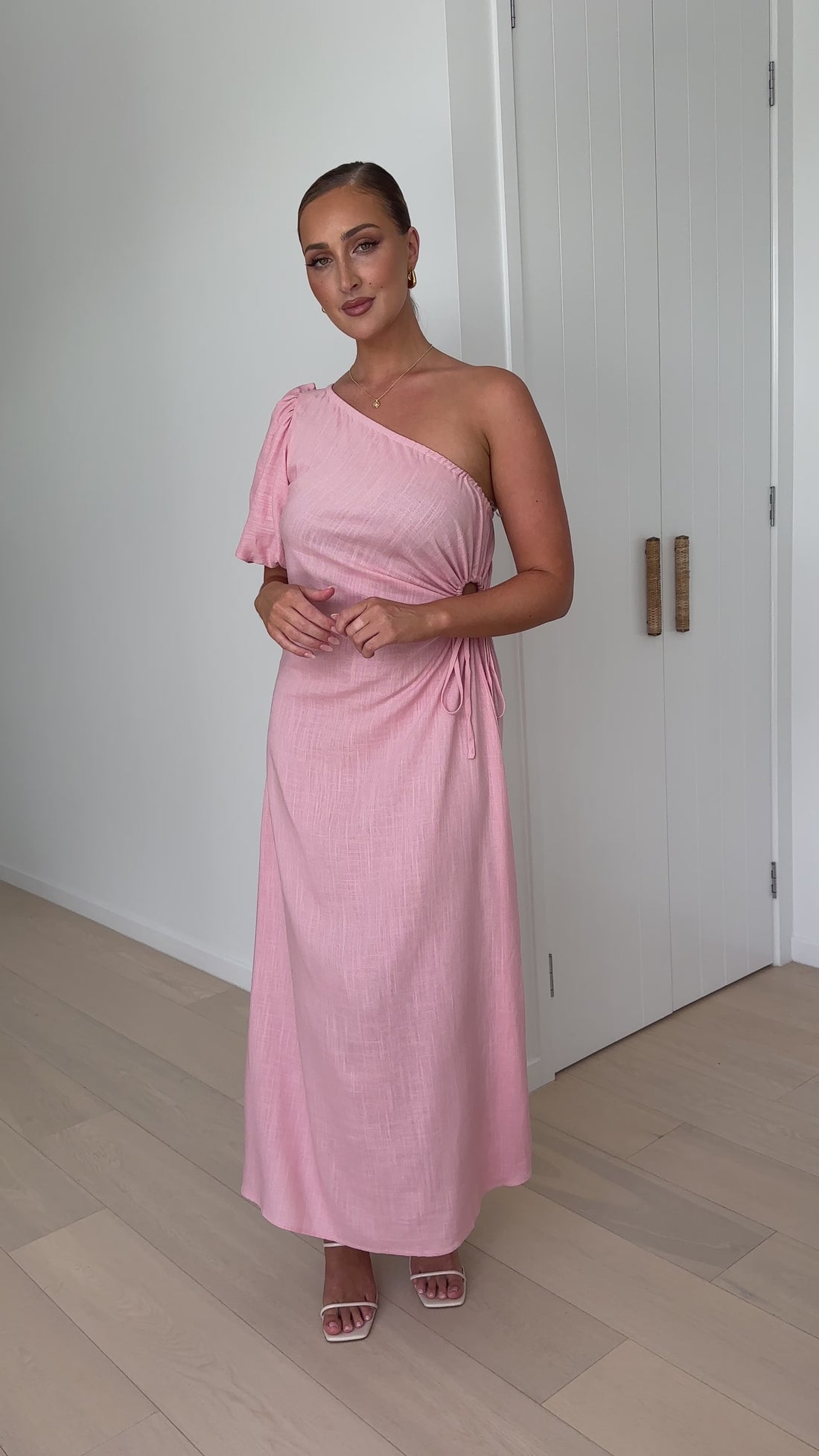 Suzie Midi Dress - Baby Pink - Billy J