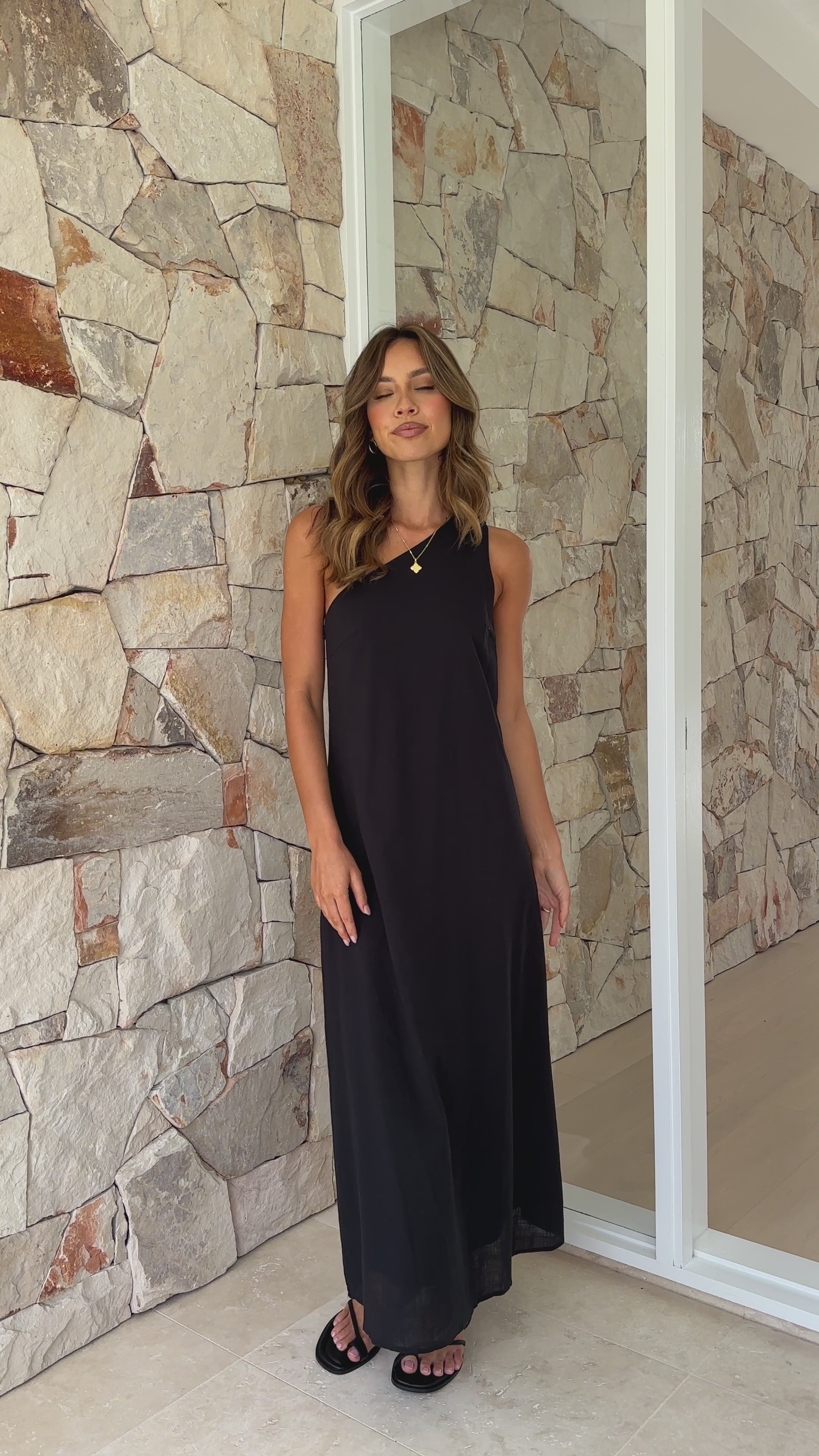 Stormi Maxi Dress - Black - Billy J