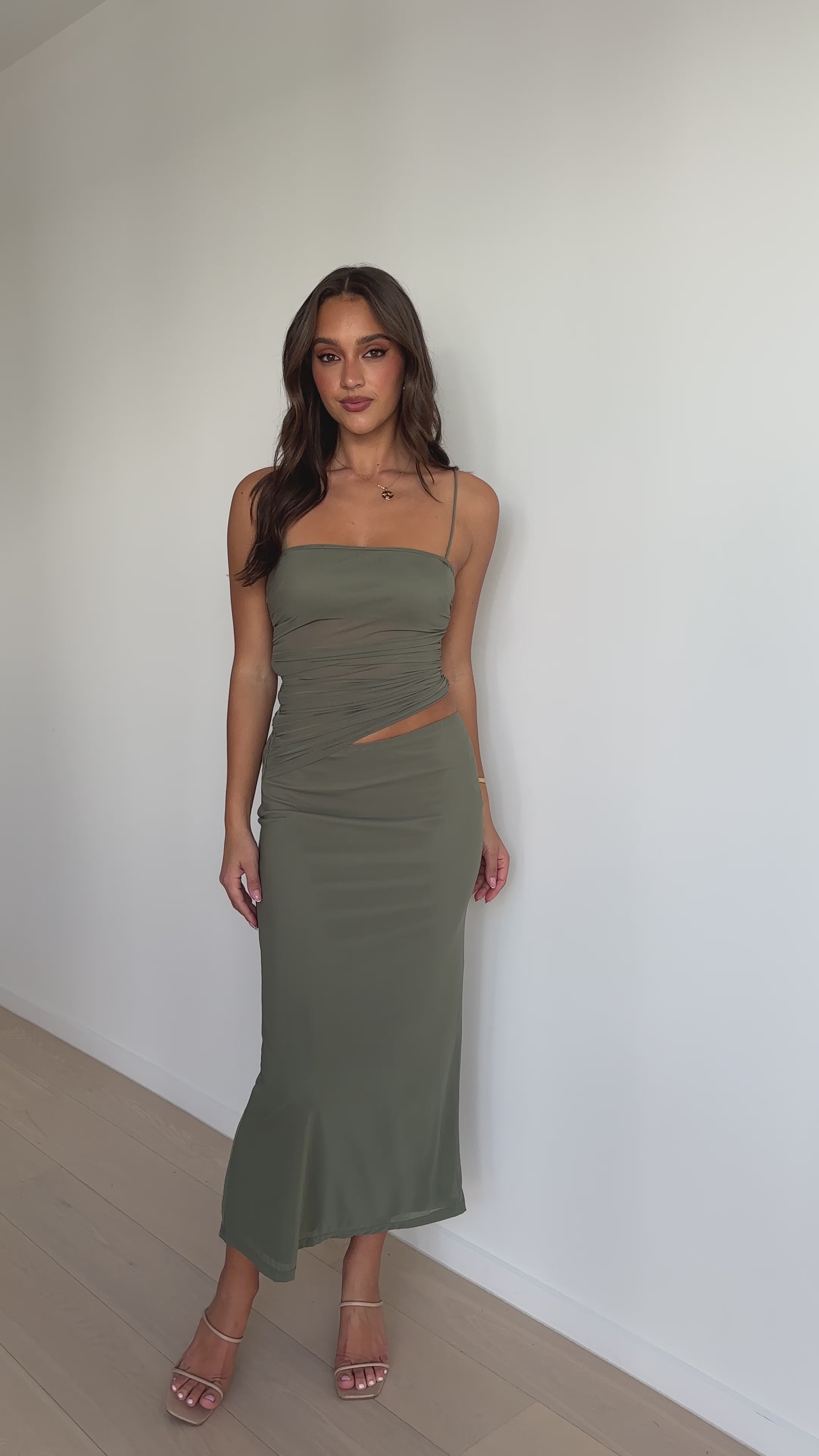 Louella Maxi Dress - Olive - Billy J