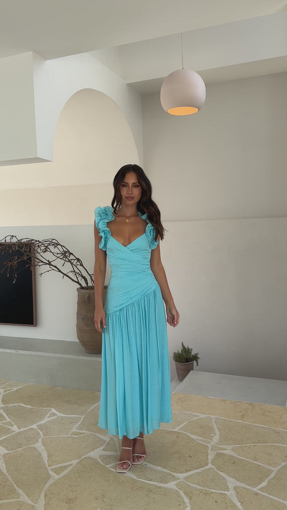 Alma Maxi Dress - Blue - Billy J