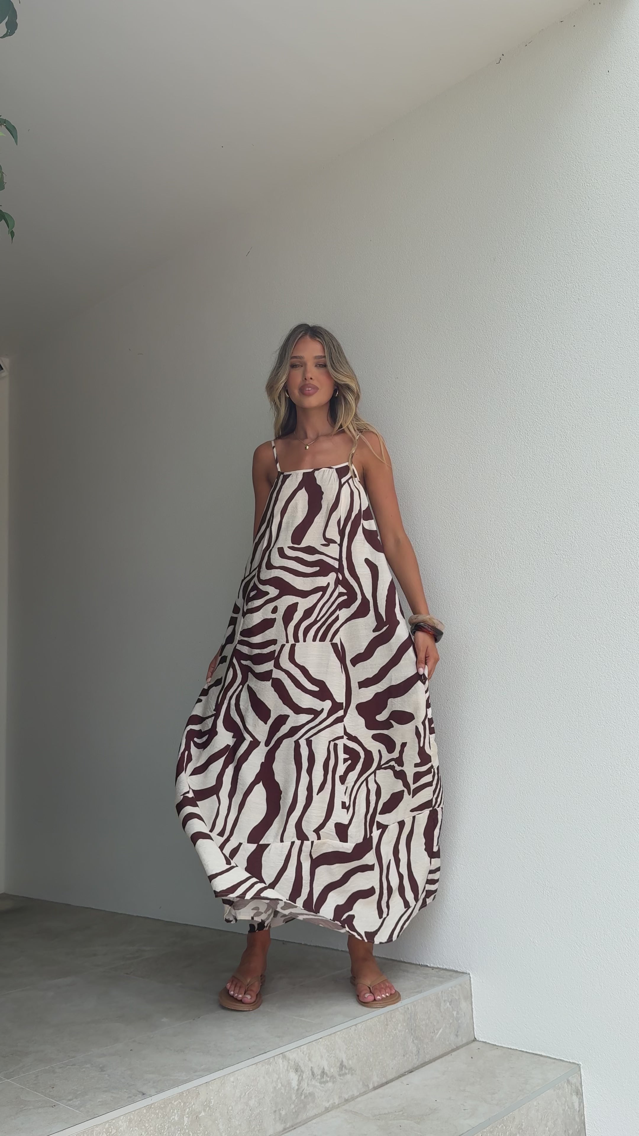 Load video: Alivia Maxi Dress - Luna Mocha - Billy J