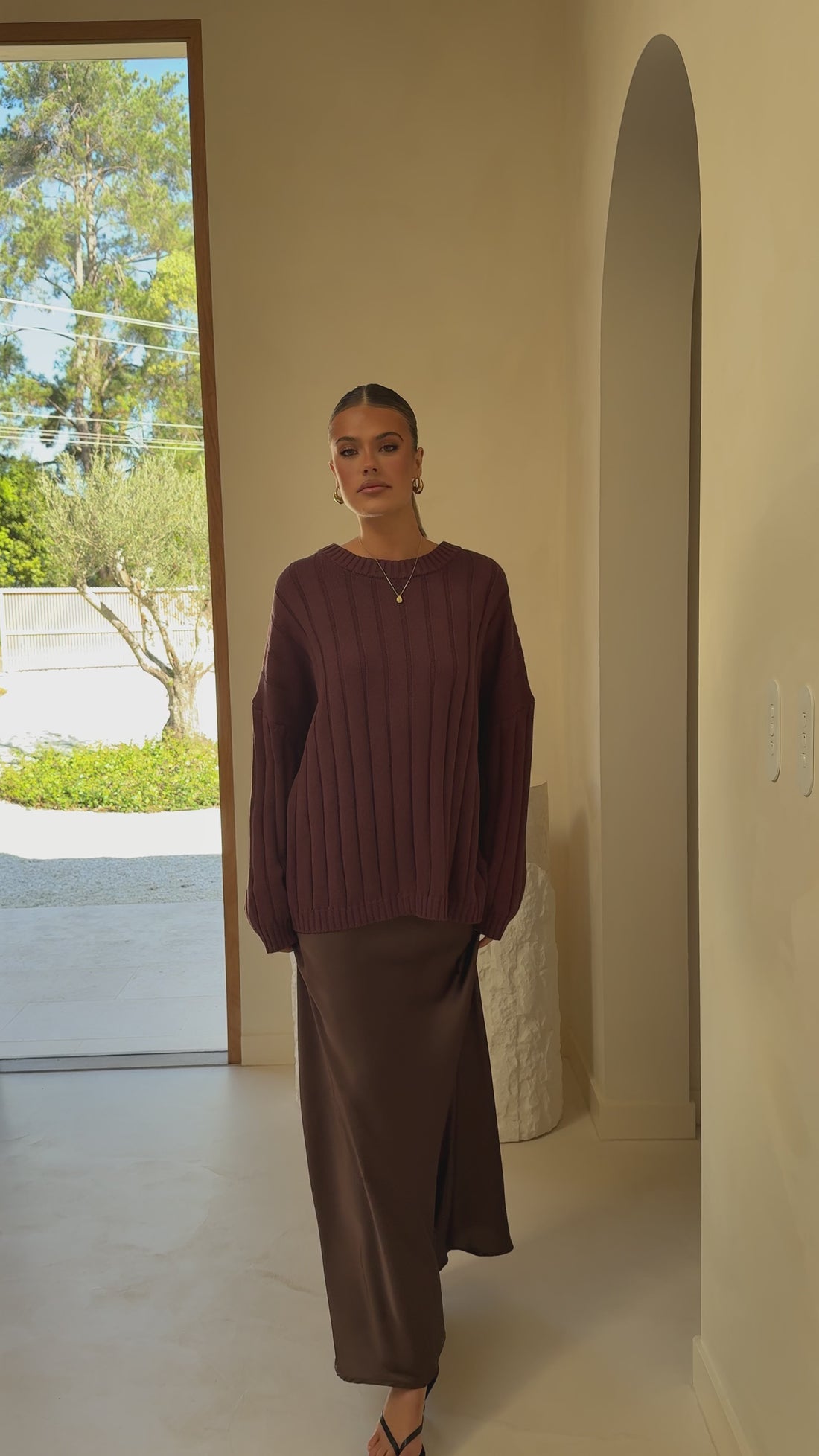 Naiva Oversized Knit - Brown - Billy J