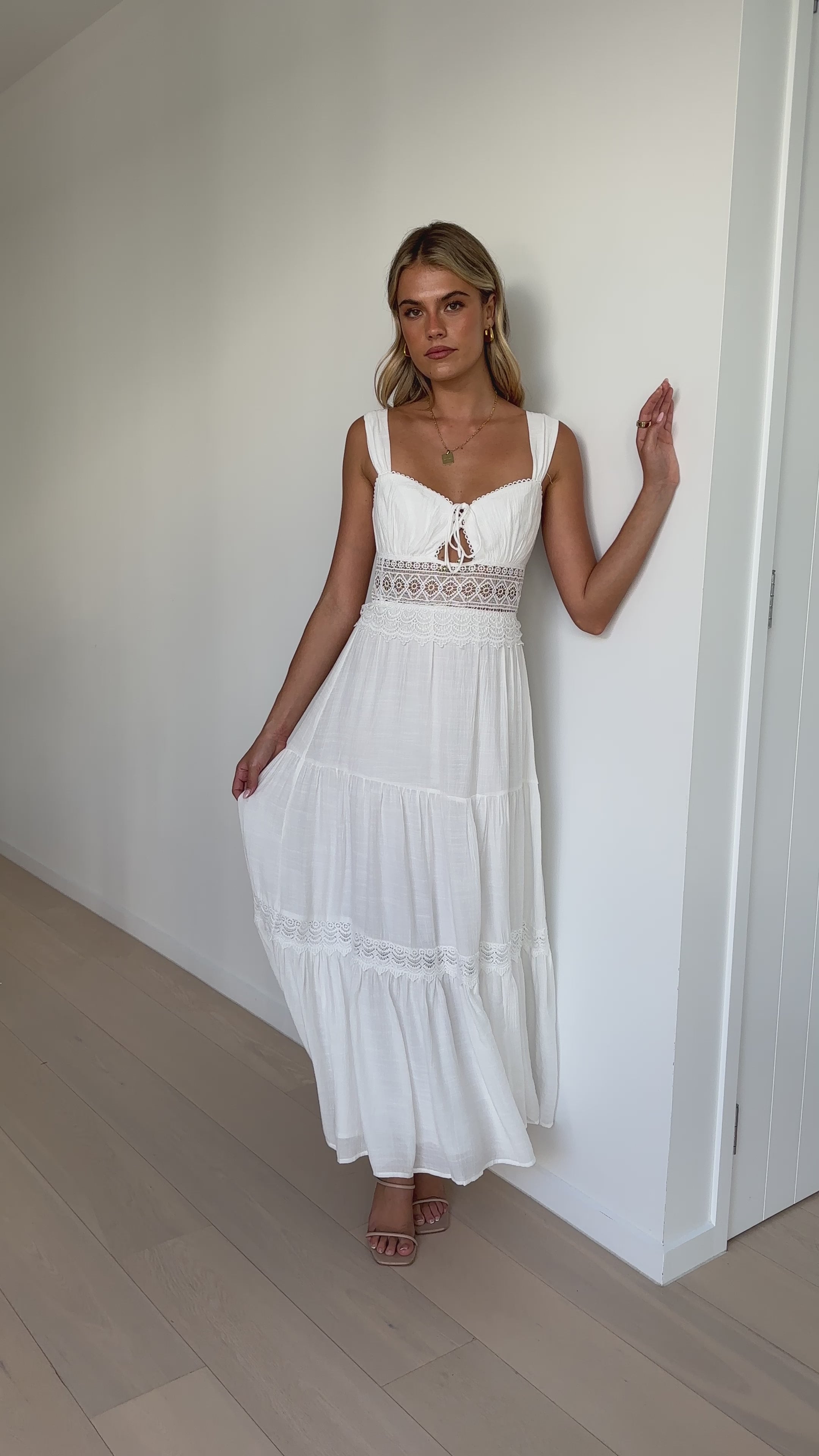 Indie Maxi Dress - White - Billy J