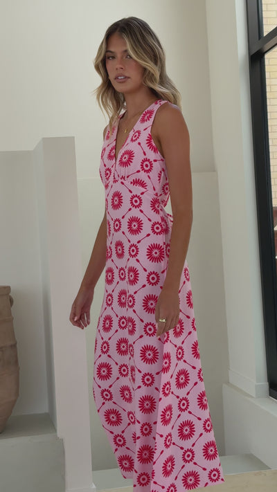 Load and play video in Gallery viewer, Aelin Midi Dress - Naomi Print - Billy J
