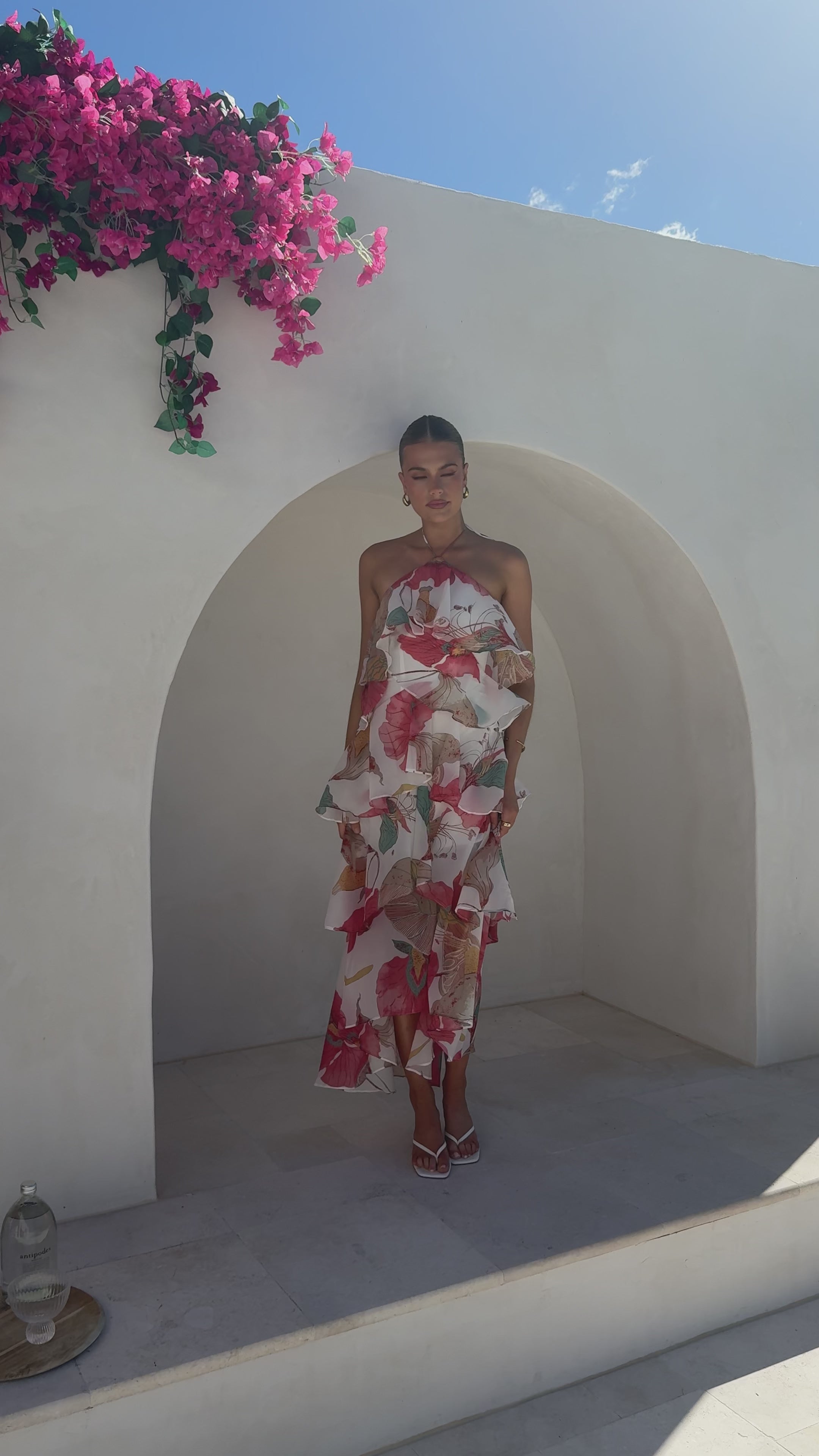Load video: Soho Maxi Dress - Blush Lotus - Billy J